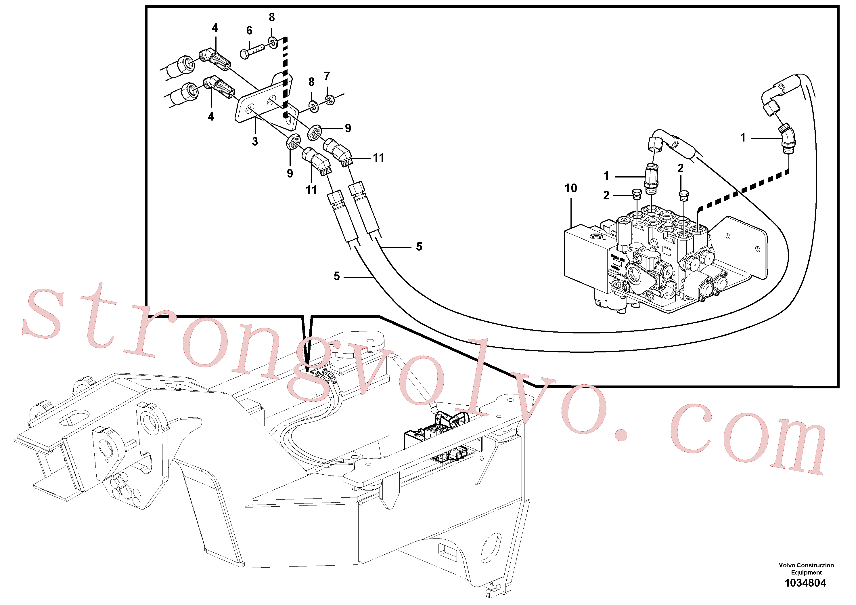 Volvo Montagem VOE935772 Cotovelo Acessórios