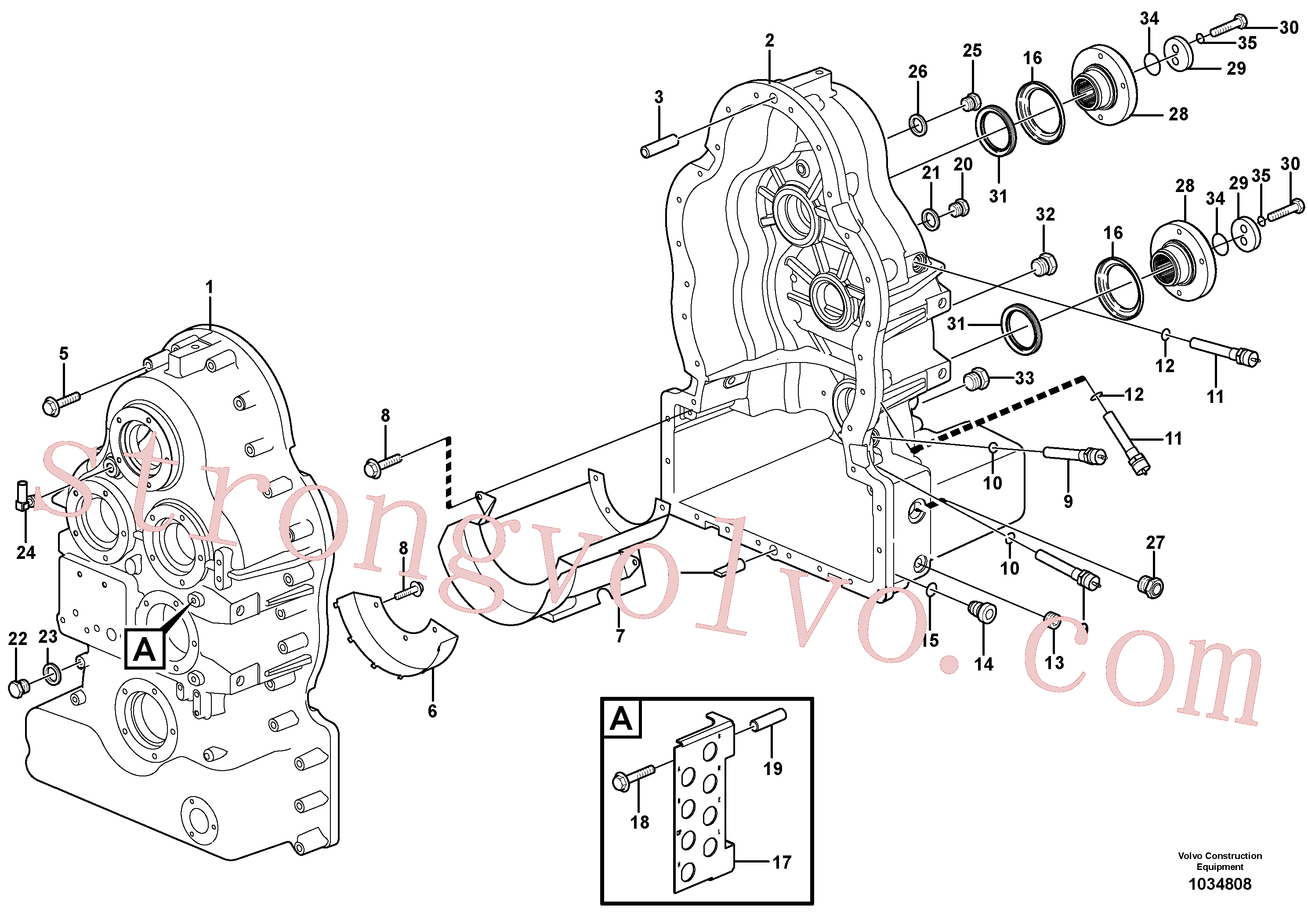 VOE965229 Parafuso flangeado Inscreva-se para Volvo Acessórios para escavadeira