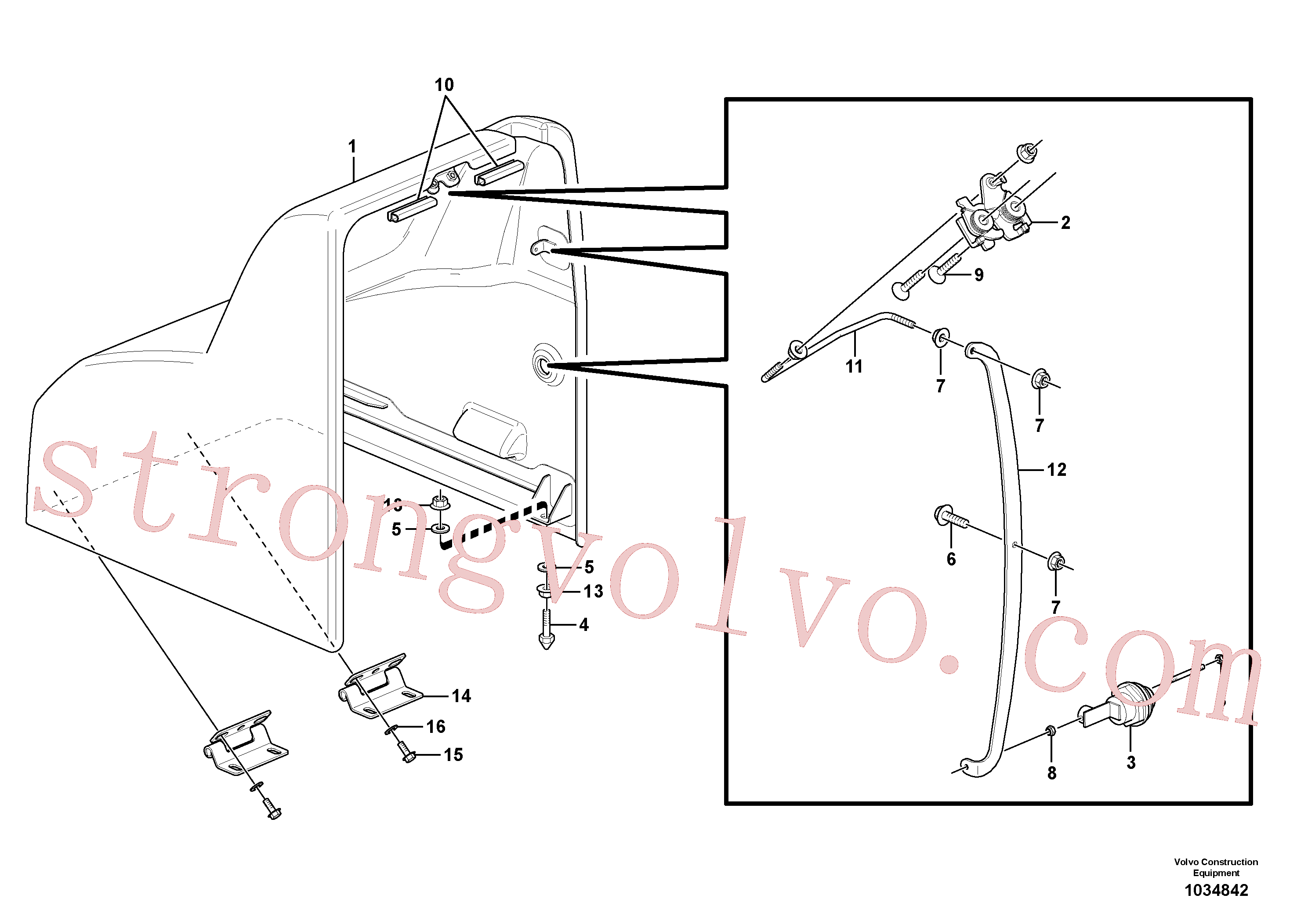 VOE13975237 Volvo Cobertura(1034842 Montagem)
