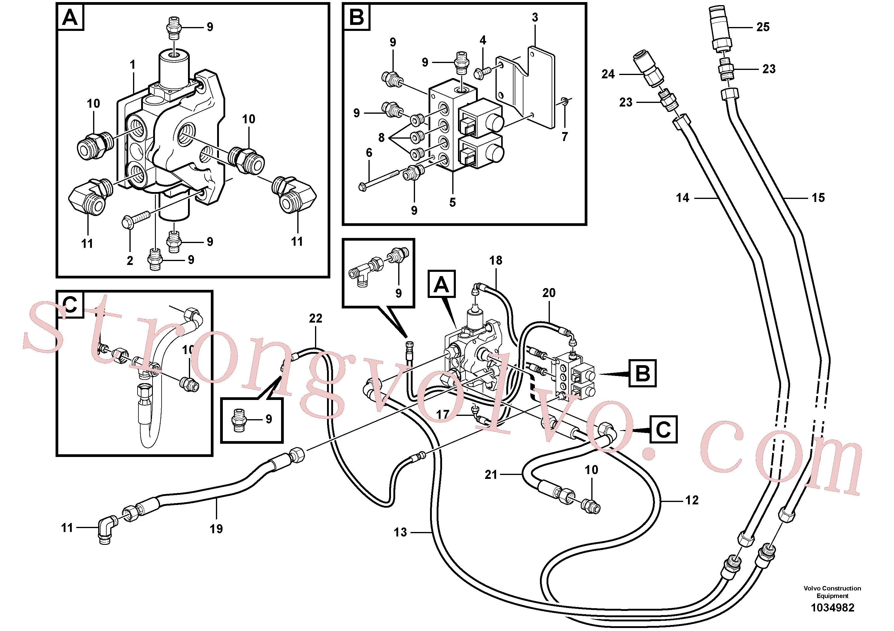 VOE11801755 Volvo Equipamento hidráulico opcional(1034982 Montagem)