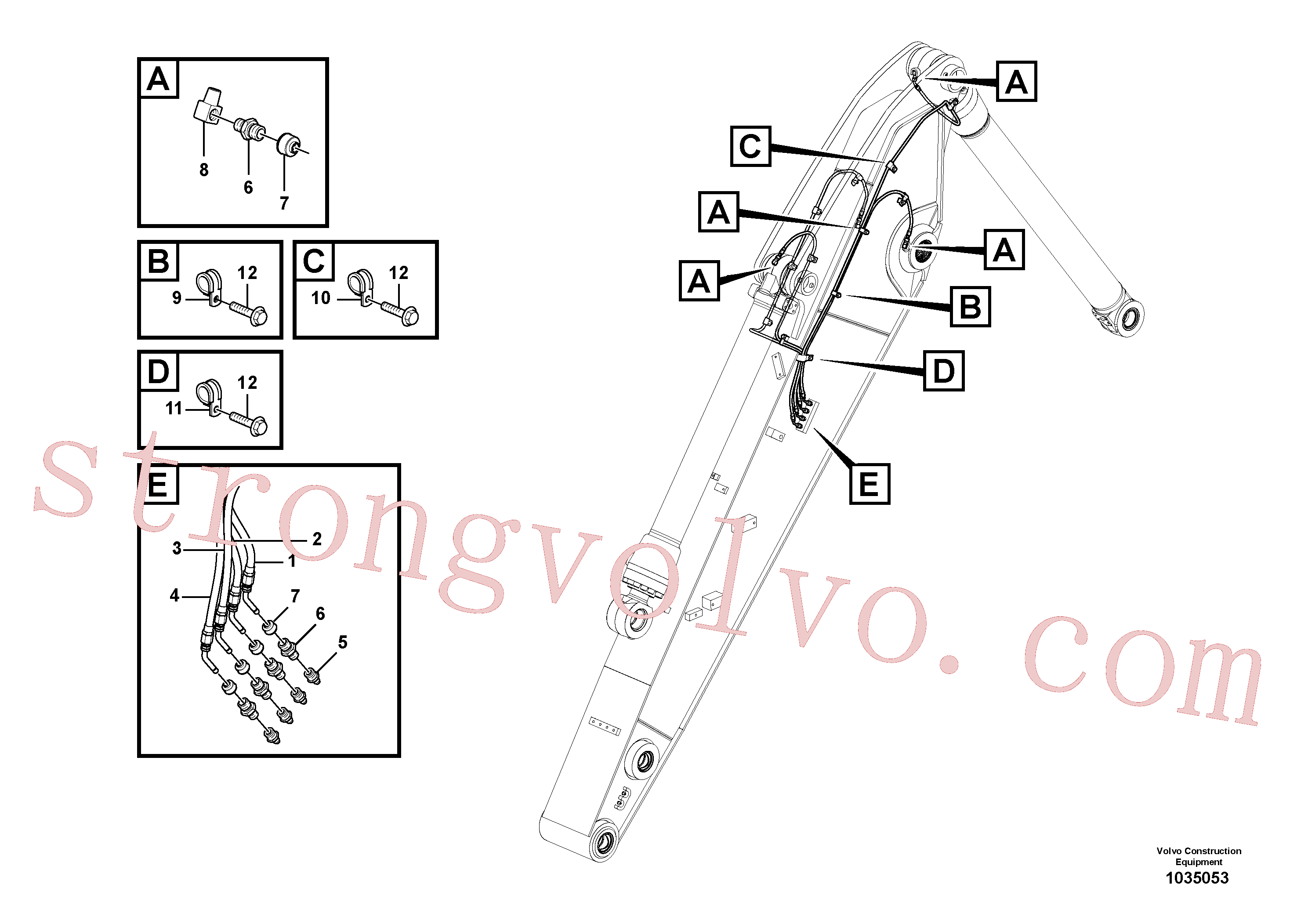 VOE14500297 Volvo Tubagem de massa(1035053 Montagem)