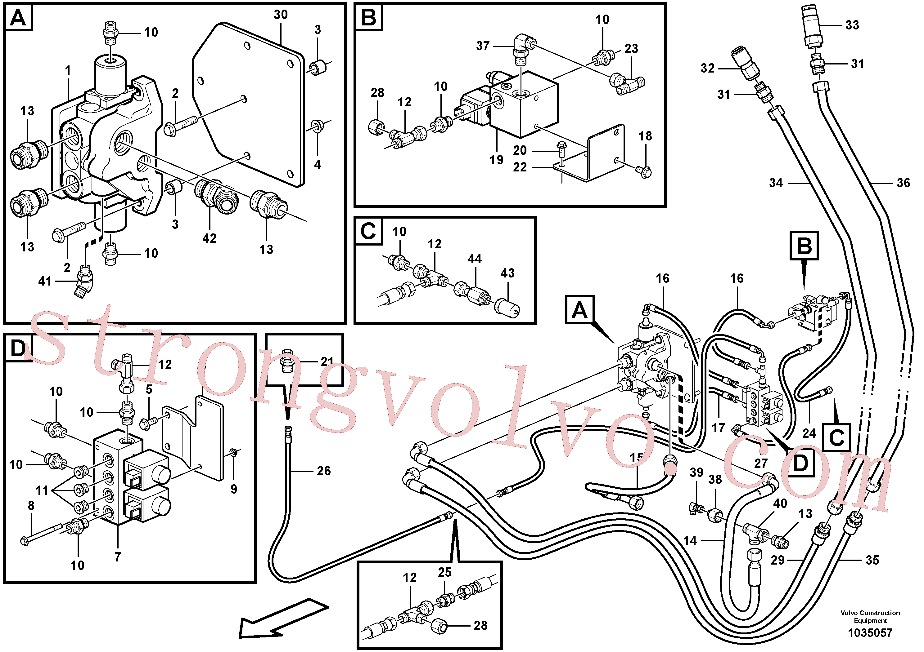 VOE11801755 Volvo Equipamento hidráulico opcional(1035057 Montagem)