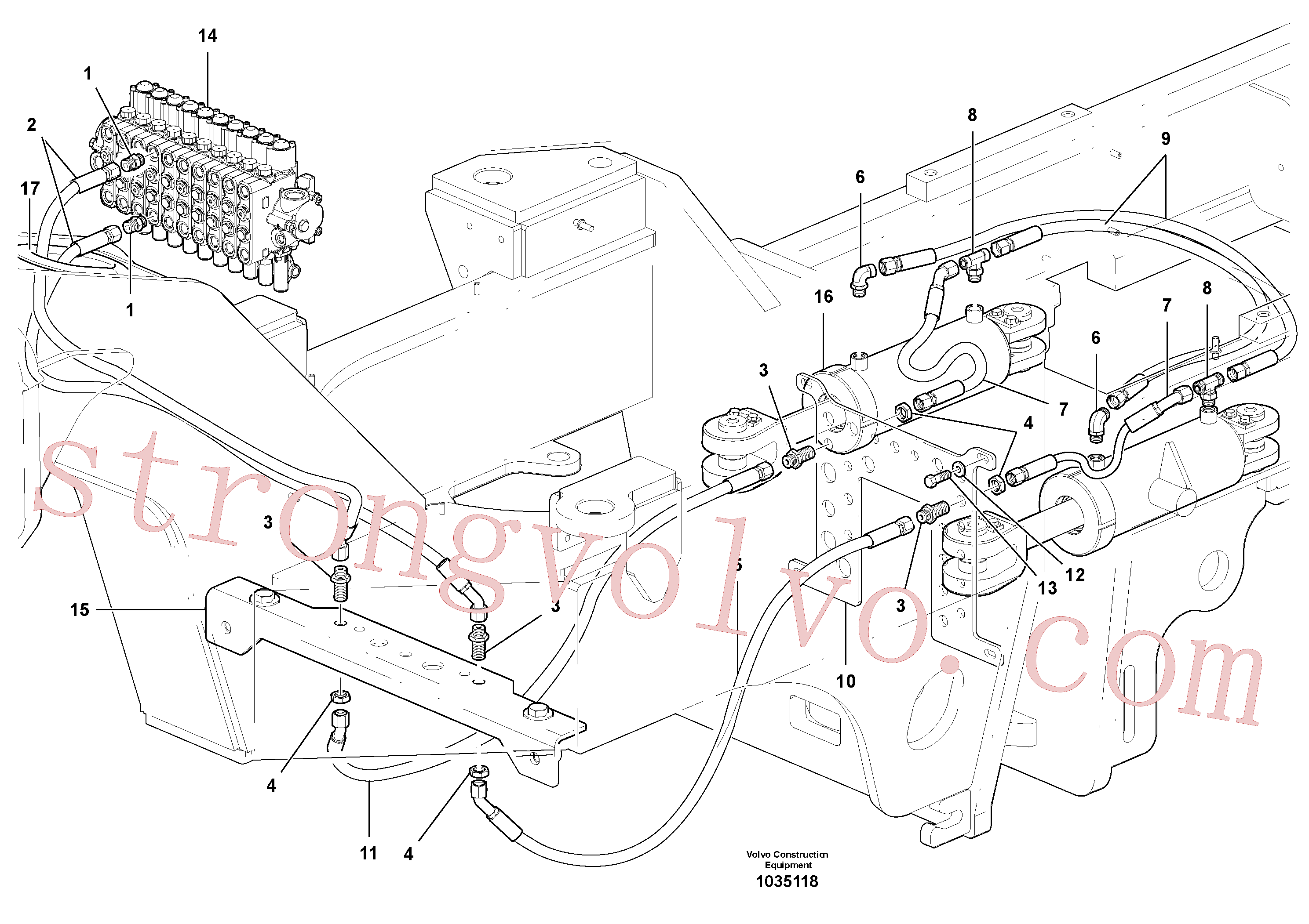 RM59922724 Volvo Circuito hidráulico de articulação(1035118 Montagem)