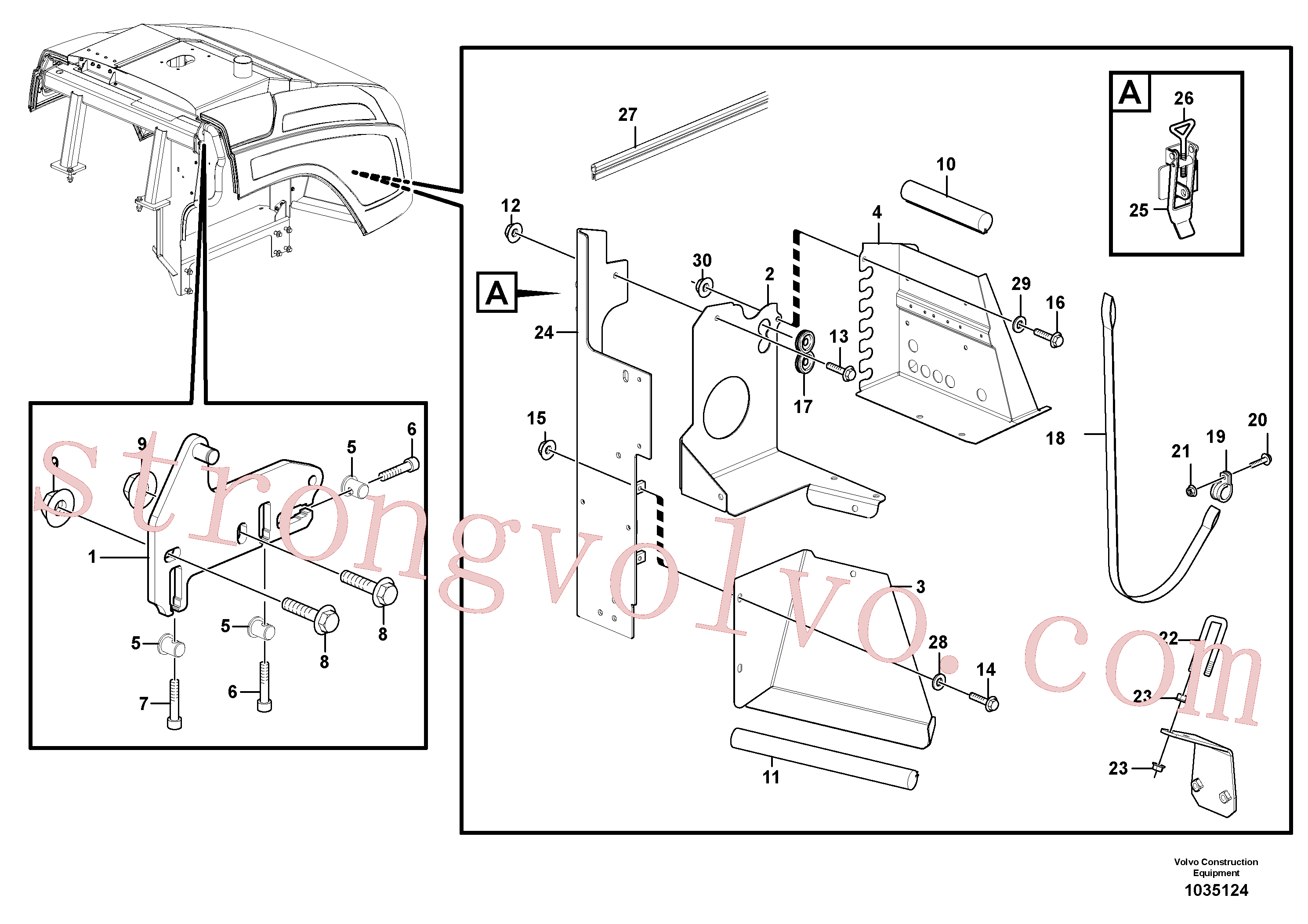 VOE15072320 Volvo Capot do motor(1035124 Montagem)