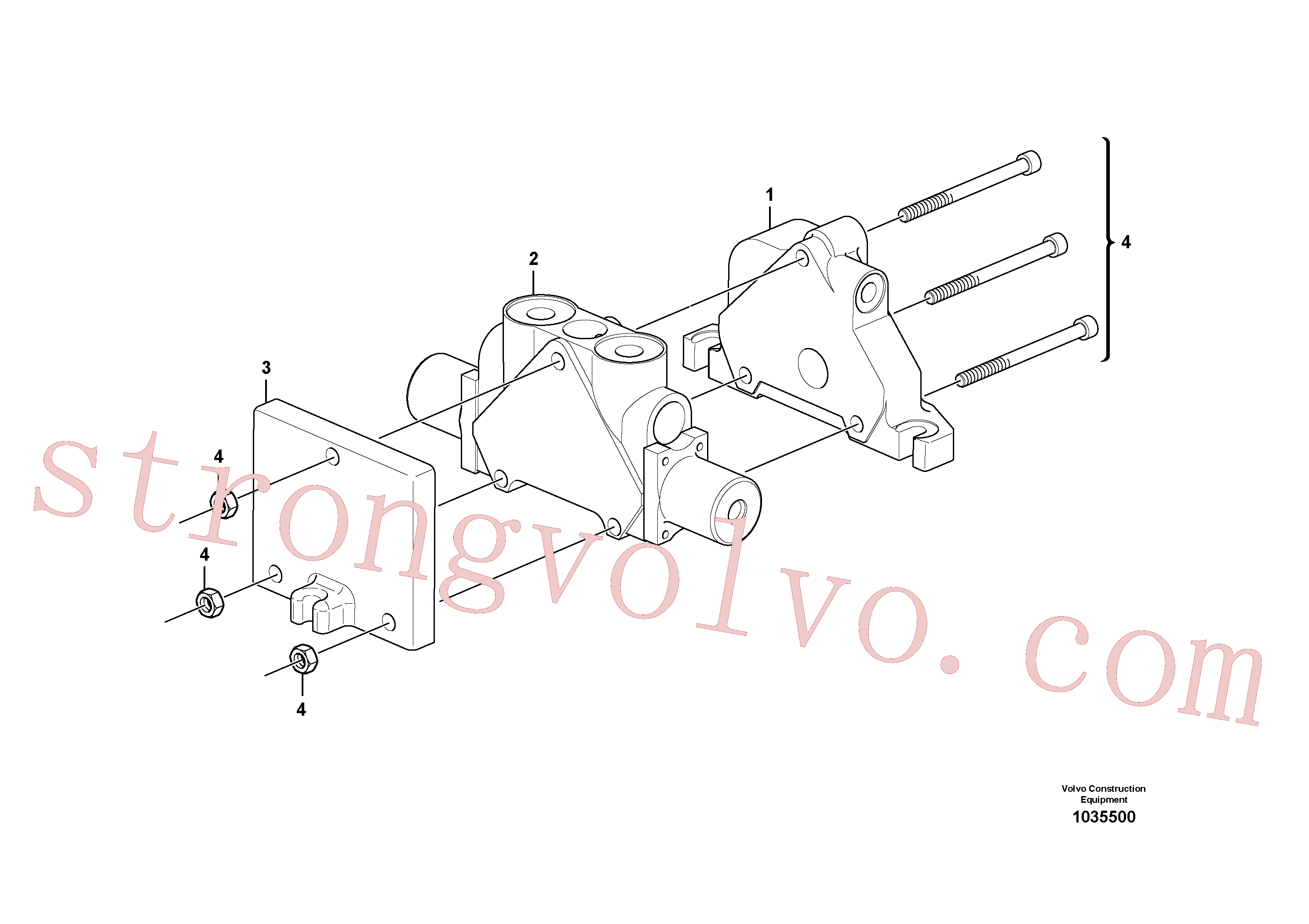 VOE15090556 Volvo Corpo de válvula(1035500 Montagem)