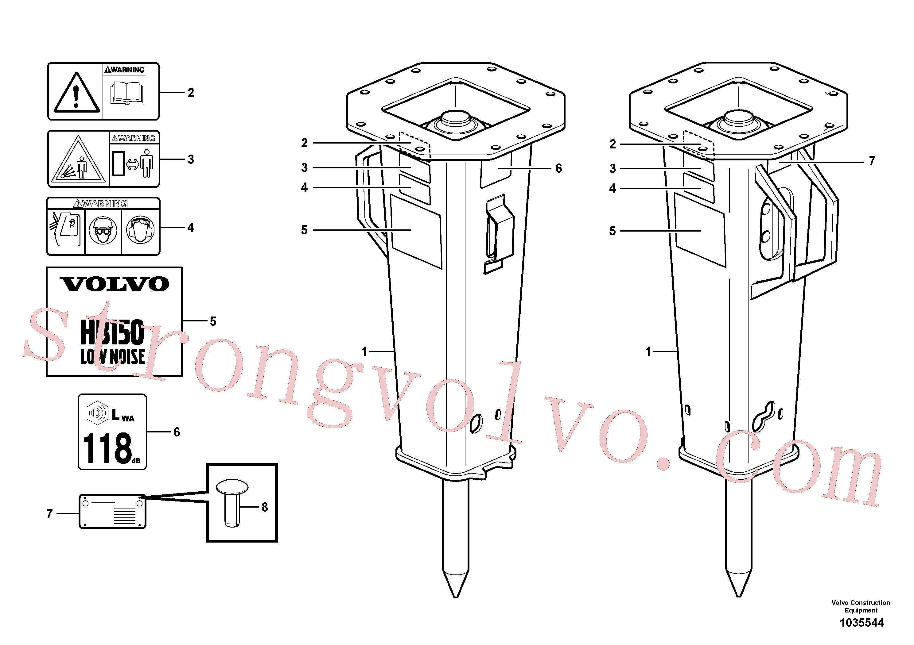 VOE11803698 Volvo Martelo(1035544 Montagem)