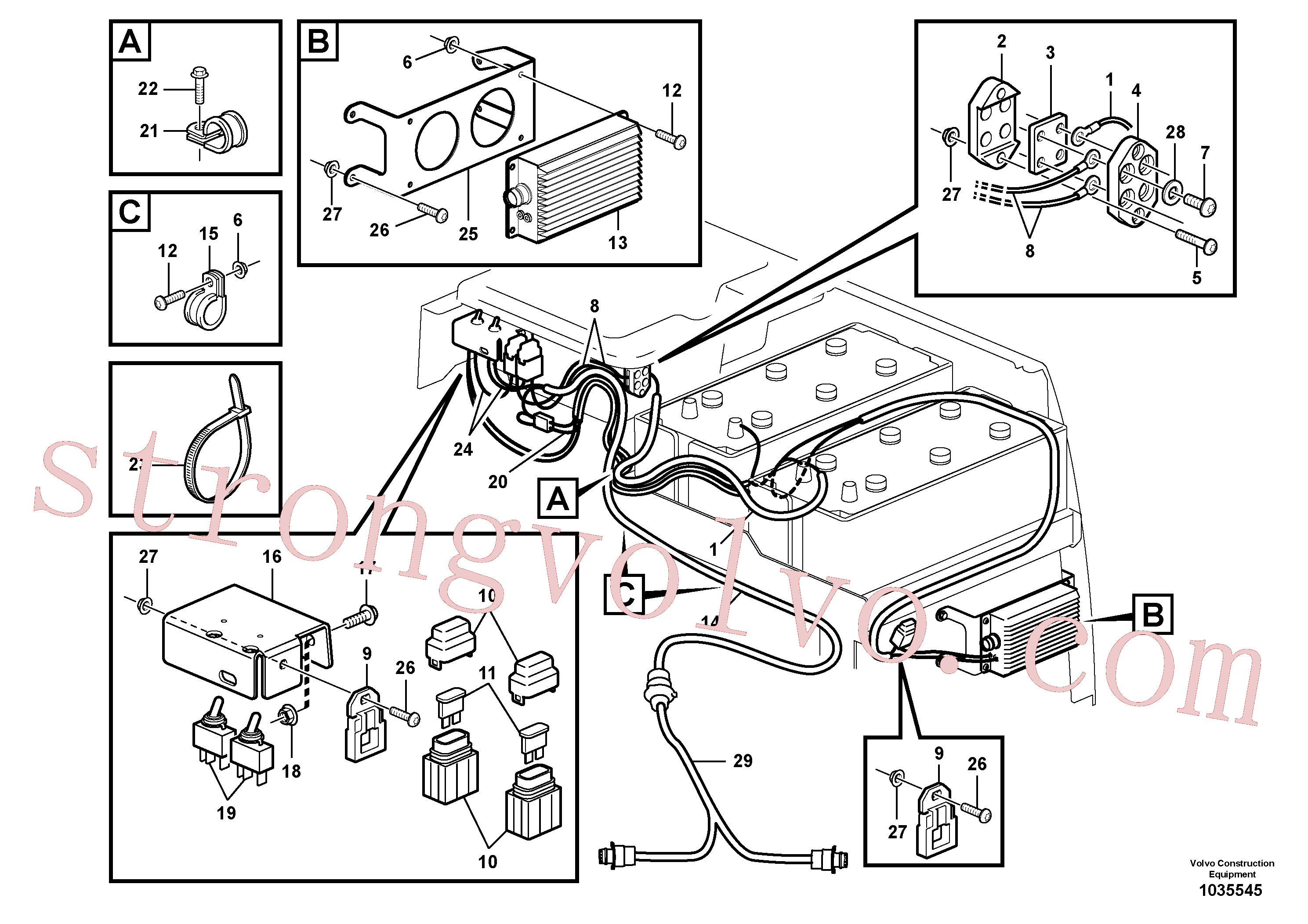 VOE11039713 Volvo Cablagem, kit da Sibéria(1035545 Montagem)