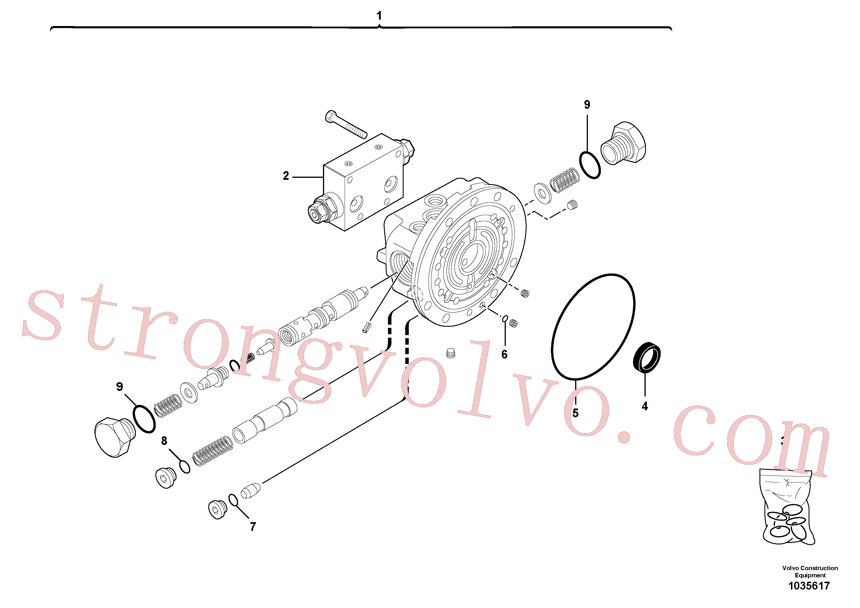 Atacado VOE15092805 Jogo de vedação Volvo escavadeira