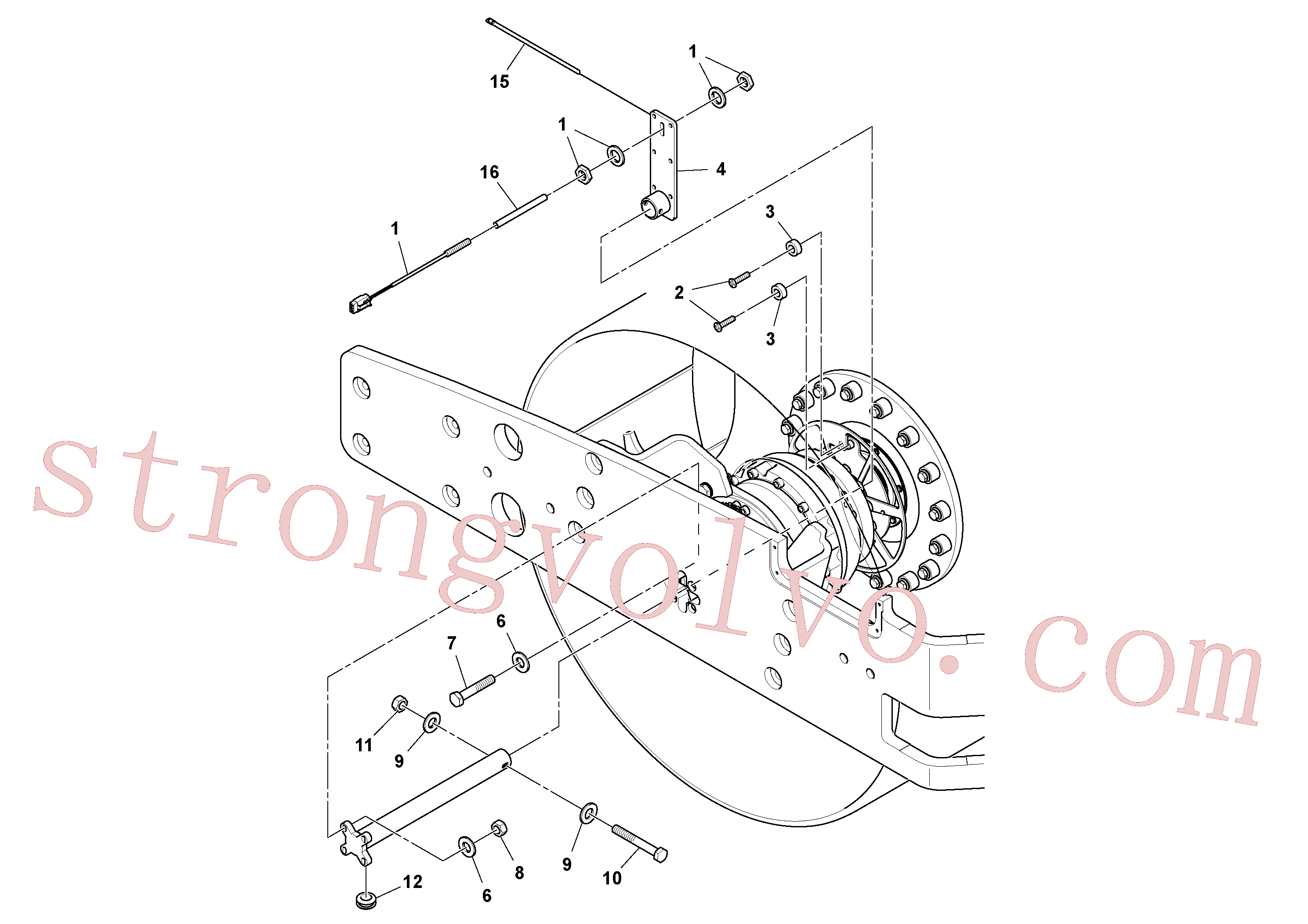 RM96704317 Parafuso sextavado Volvo escavadeira