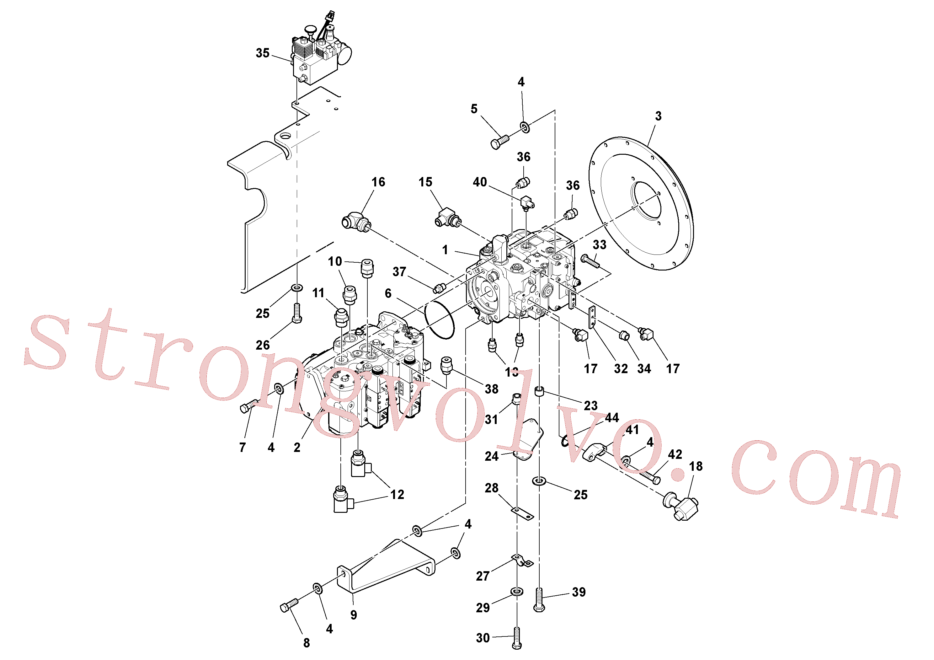 RM95988820 Volvo Conjunto do bloco da bomba(1035821 Montagem)