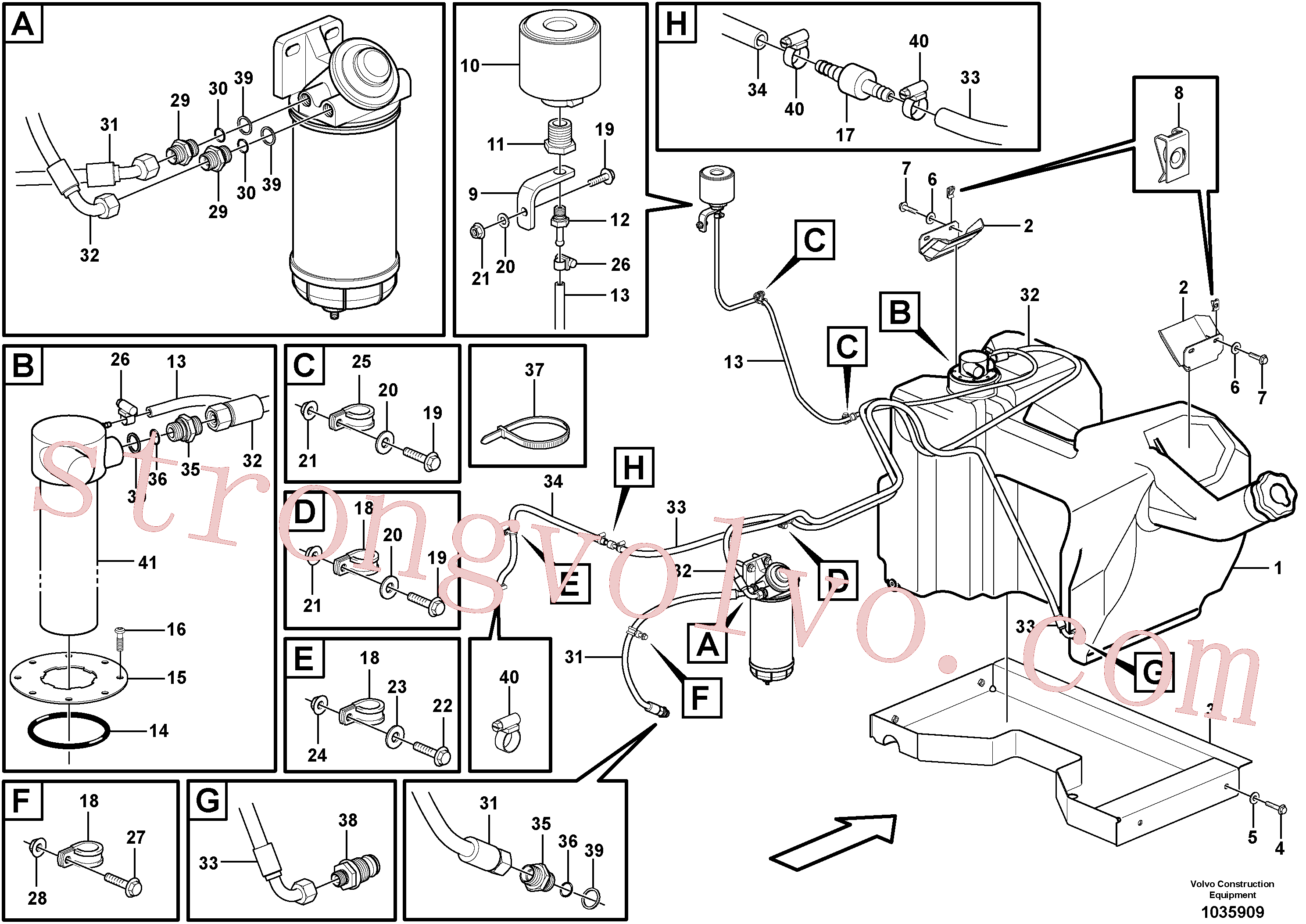 Atacado VOE13975269 Braçadeira Volvo escavadeira