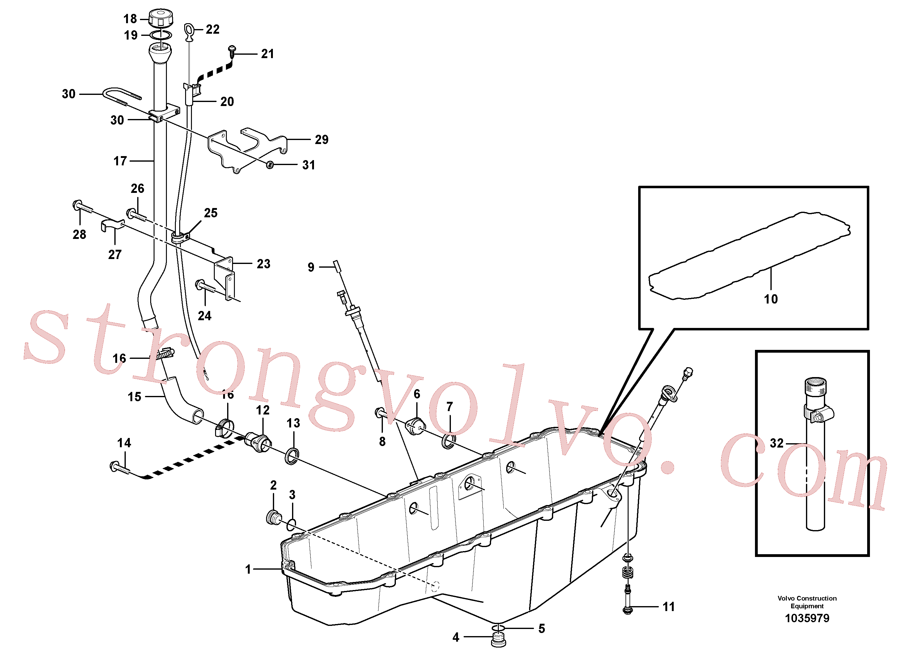 VOE1275379 Volvo Cárter de óleo(1035979 Montagem)