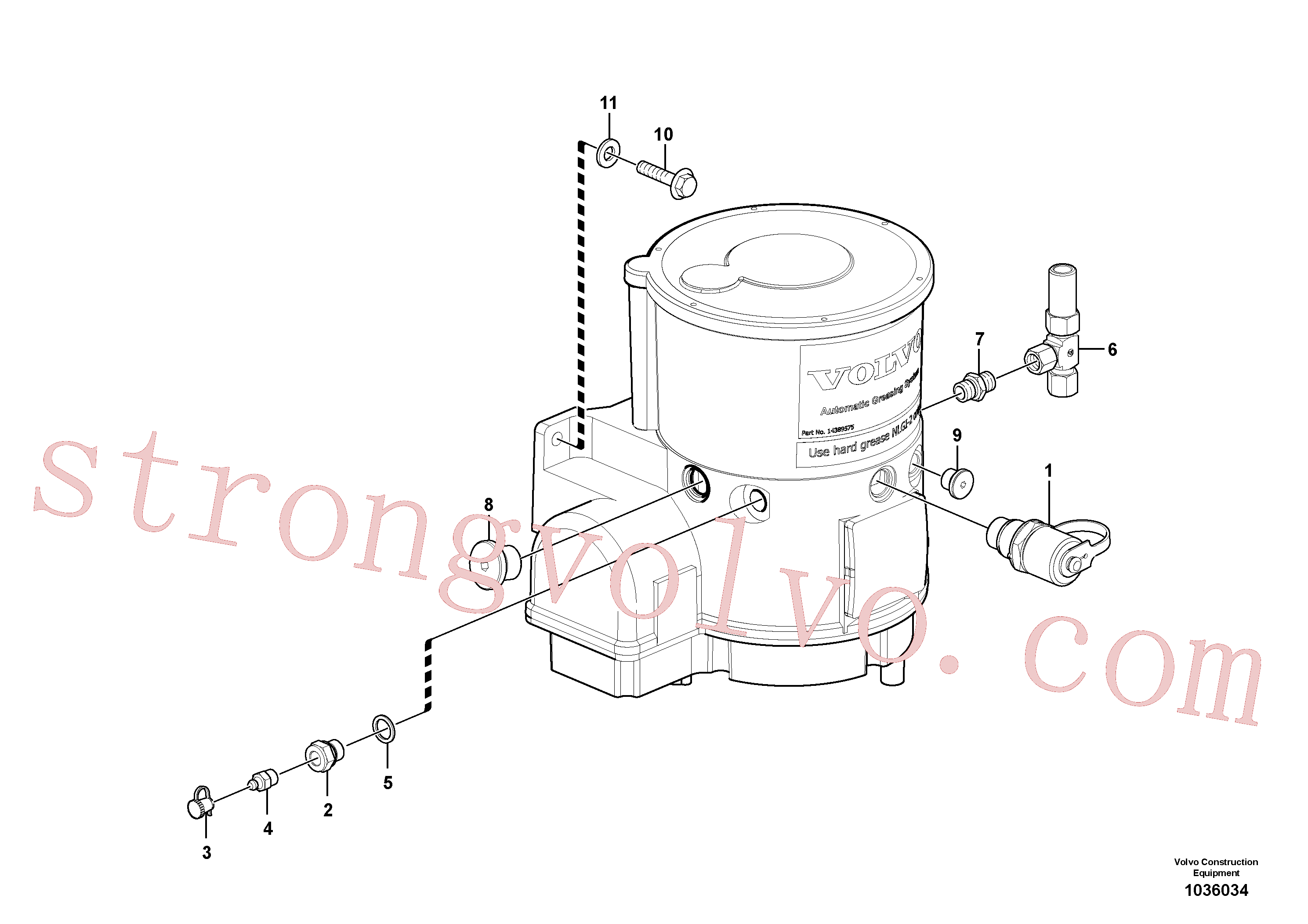 VOE14389569 Volvo Bomba com acessórios(1036034 Montagem)