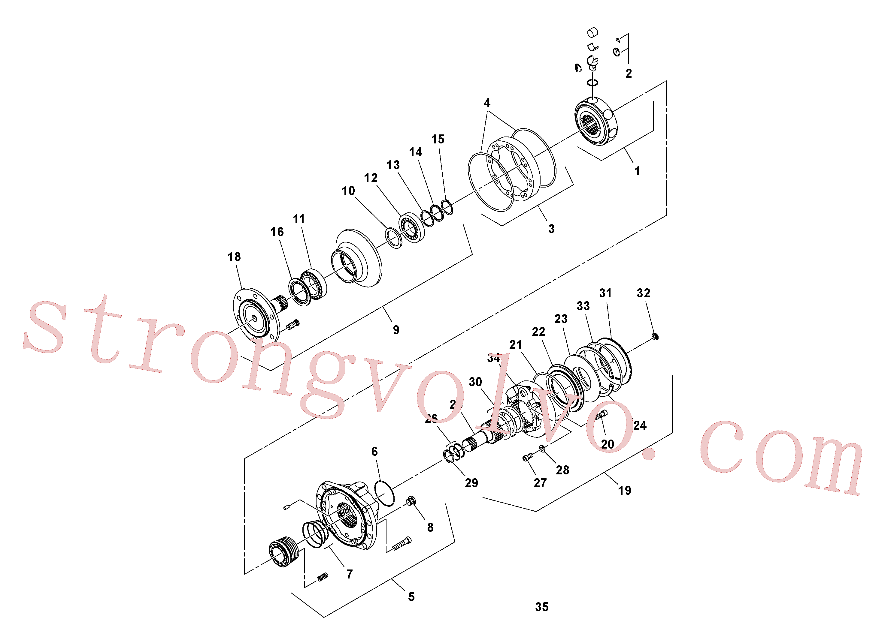China Made RM13281720 Jogo de vedação Volvo Acessórios para escavadeira