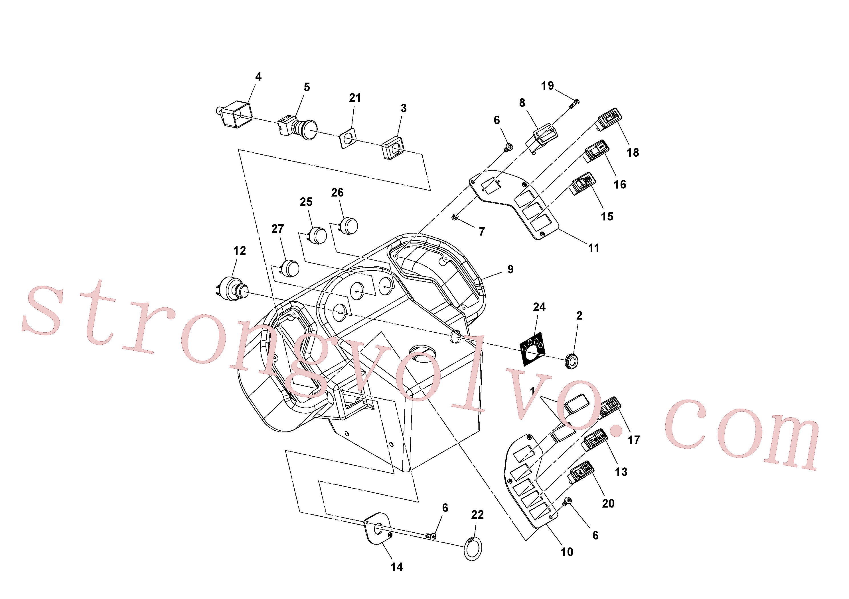 RM58917543 Volvo Conjunto da consola(1036138 Montagem)