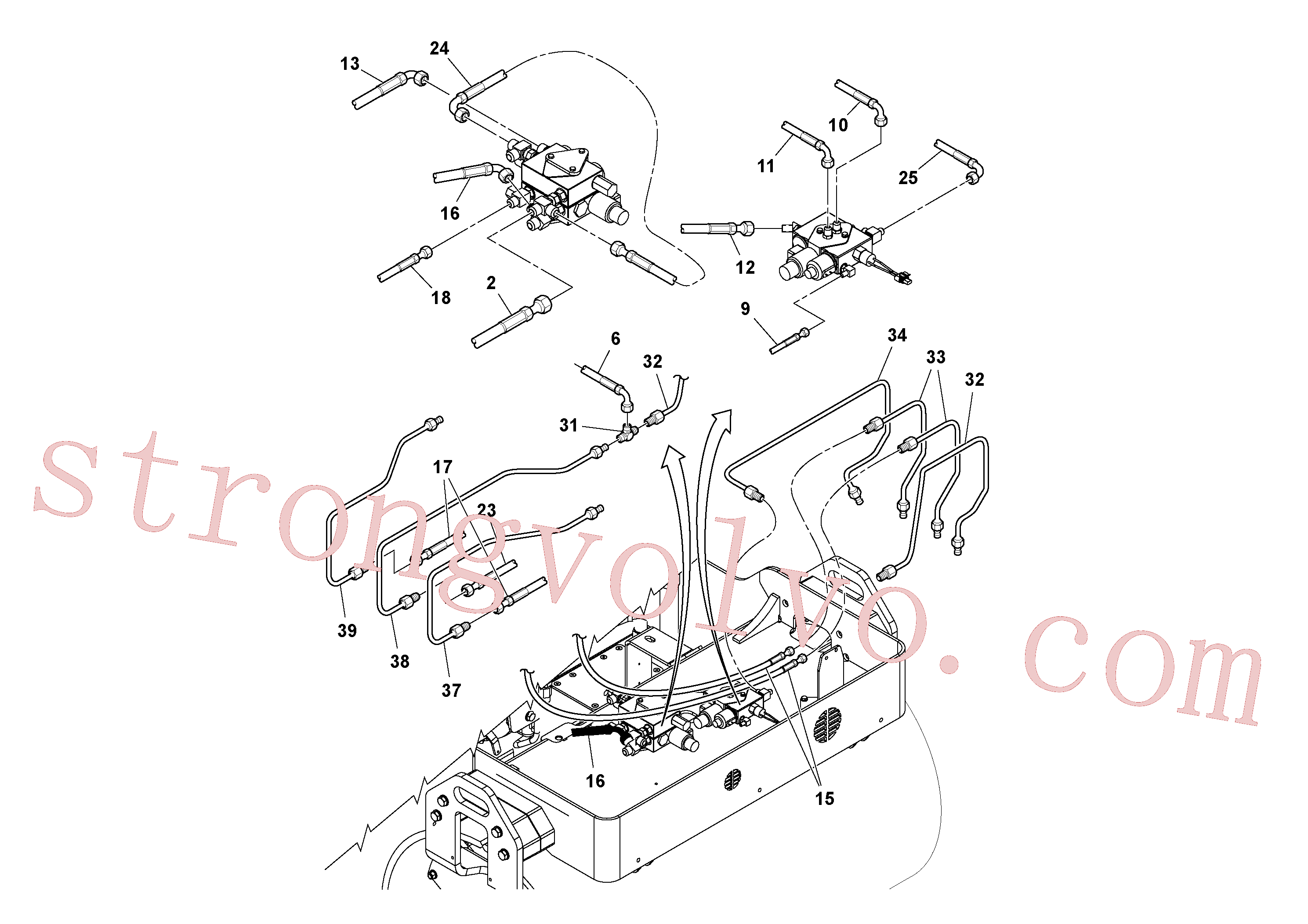 RM59219881 Volvo Instalação de mangueiras e tubos rígidos hidráulicos(1036413 Montagem)