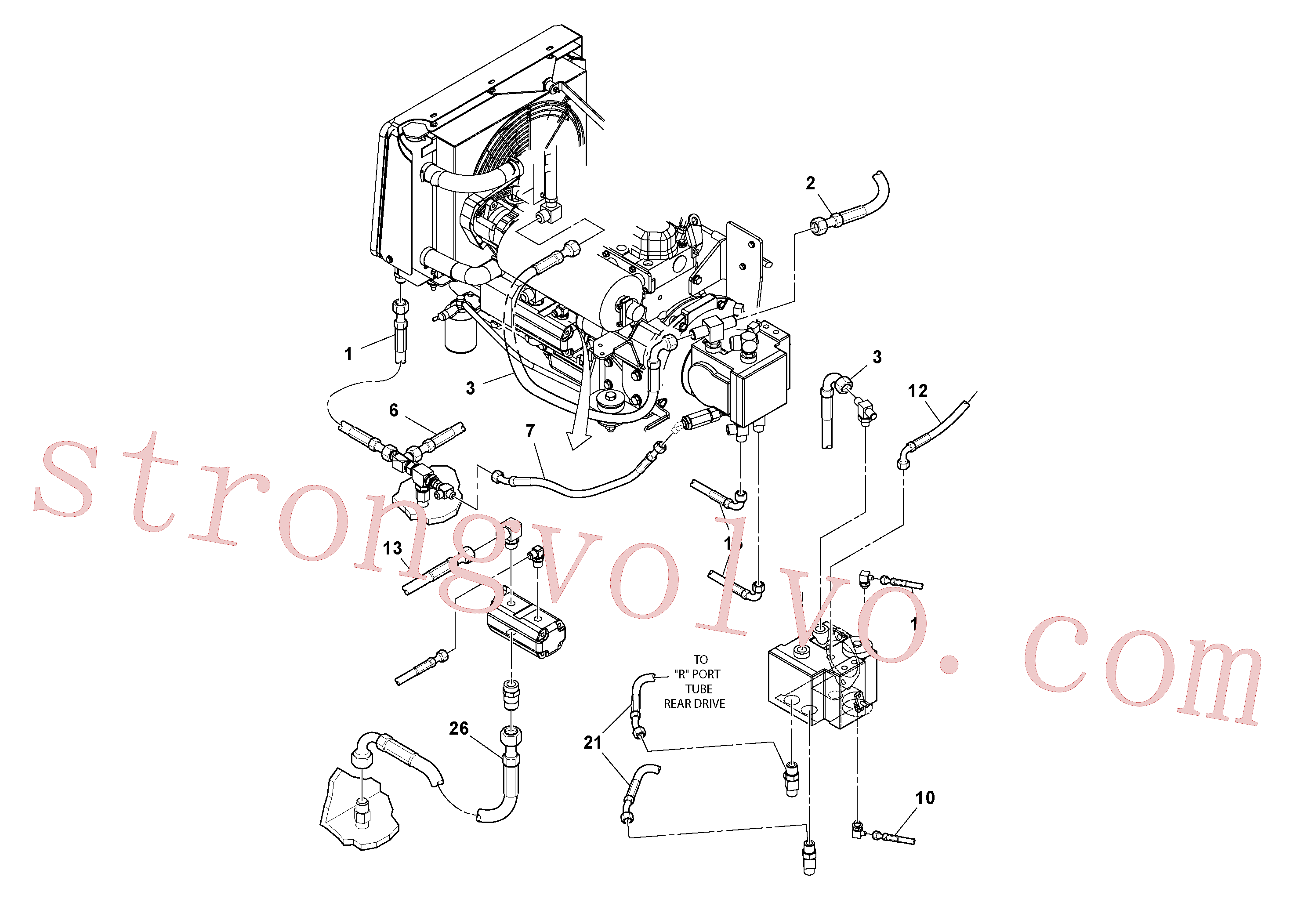 RM54469267 Volvo Instalação de mangueiras e tubos rígidos hidráulicos(1036416 Montagem)