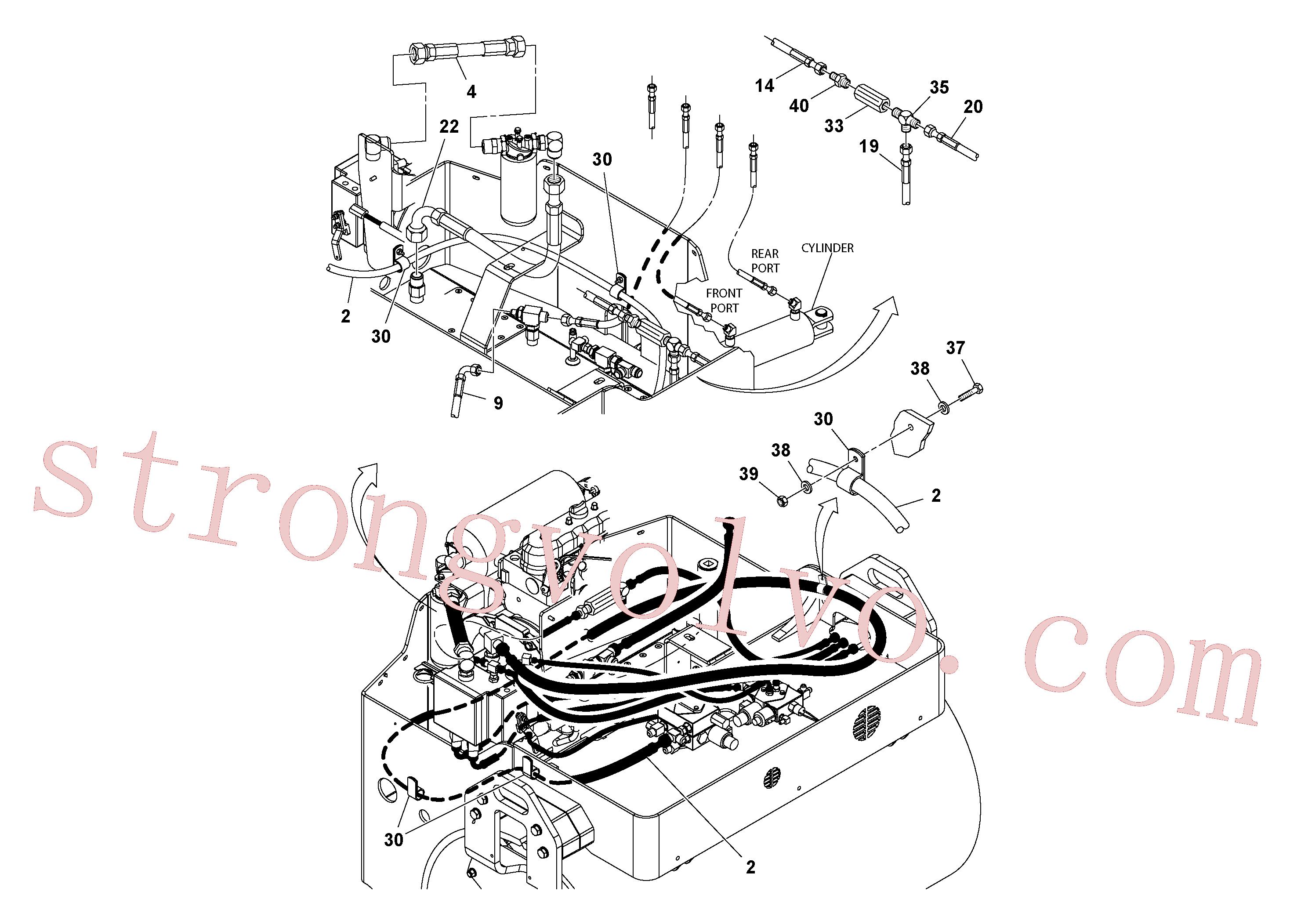 RM13165048 Volvo Instalação de mangueiras e tubos rígidos hidráulicos(1036443 Montagem)