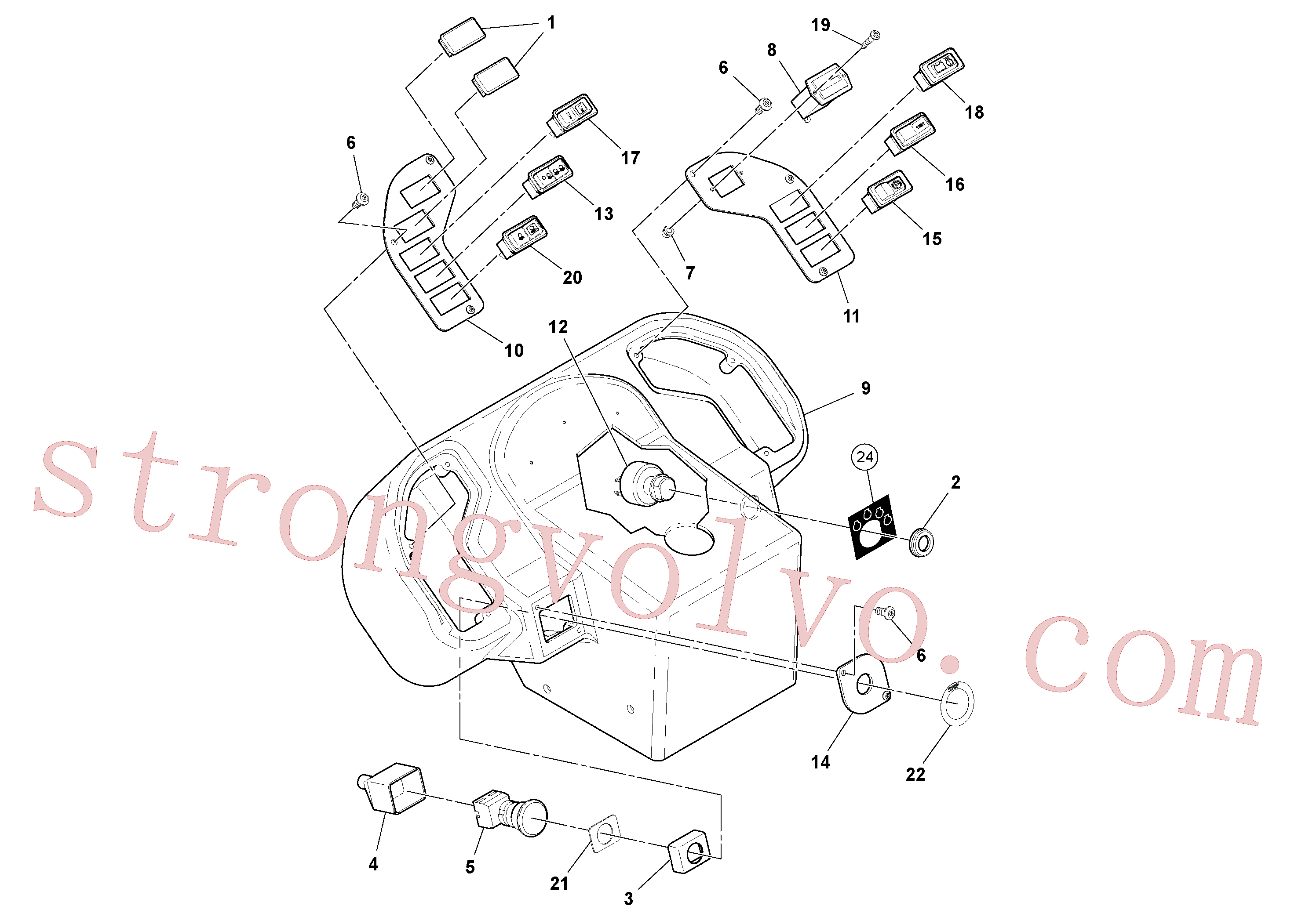 China Made RM58917543 Lâmpada Volvo Acessórios para escavadeira