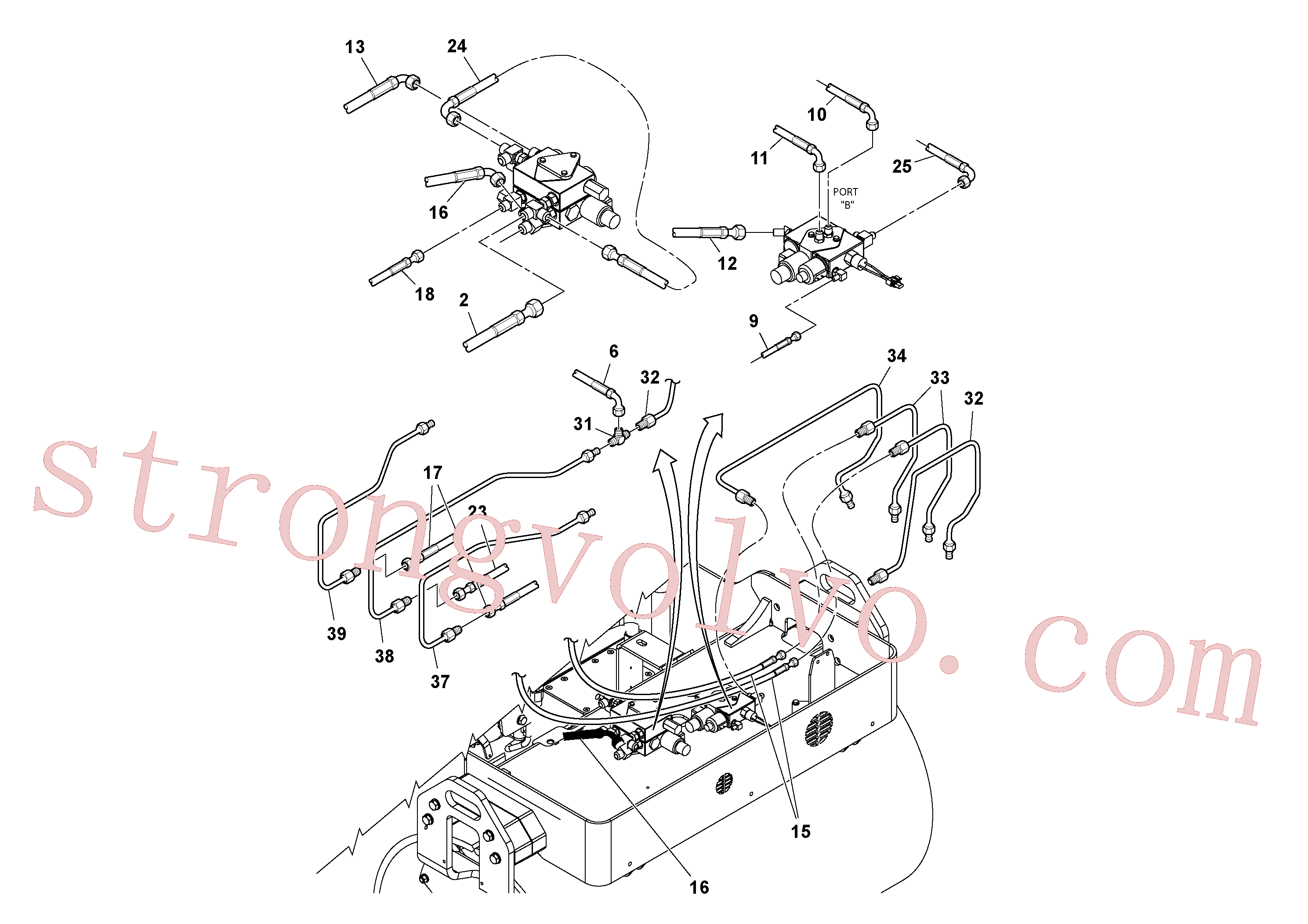RM59219881 Volvo Instalação de mangueiras e tubos rígidos hidráulicos(1036497 Montagem)