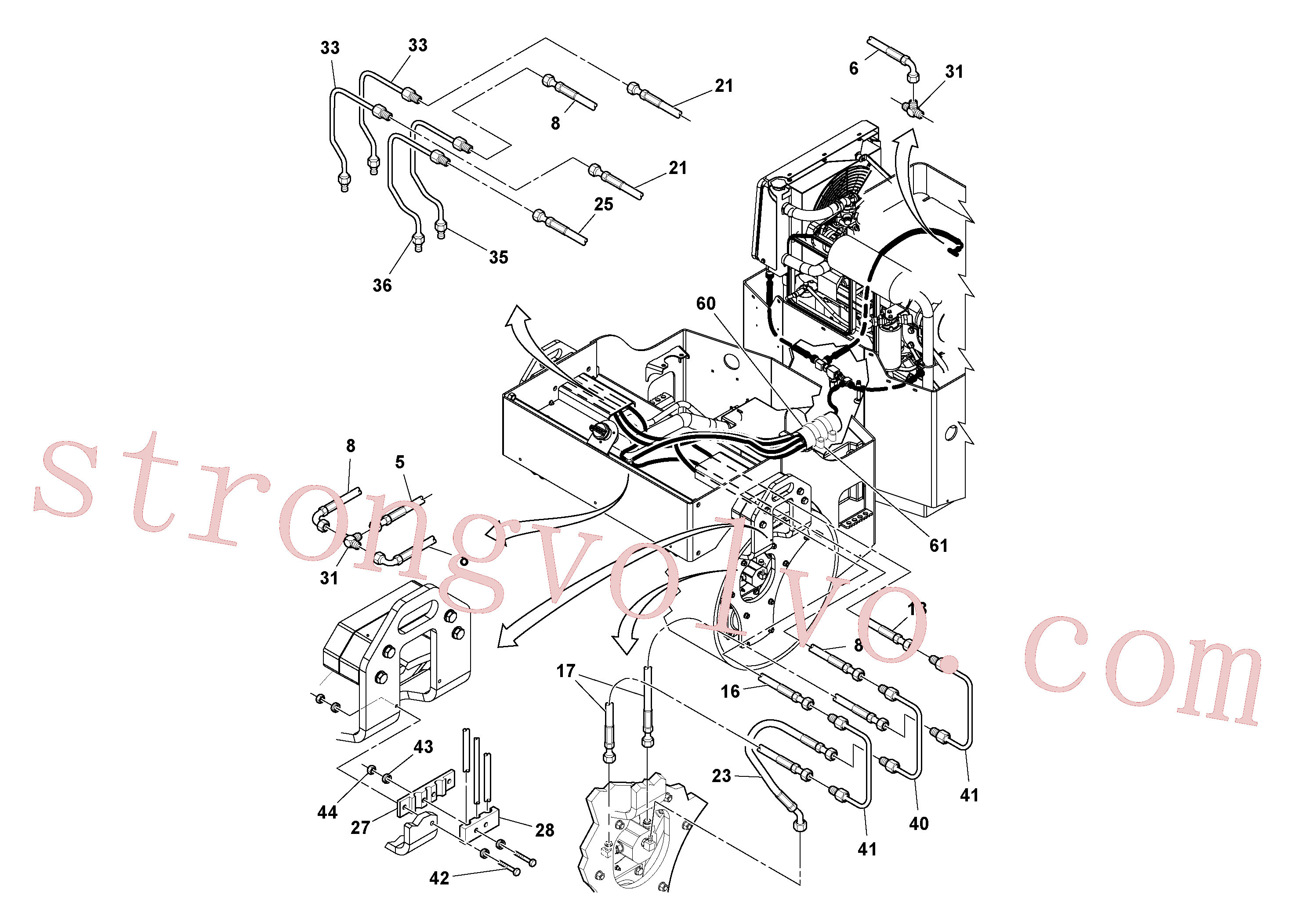 RM54484407 Volvo Instalação de mangueiras e tubos rígidos hidráulicos(1036499 Montagem)
