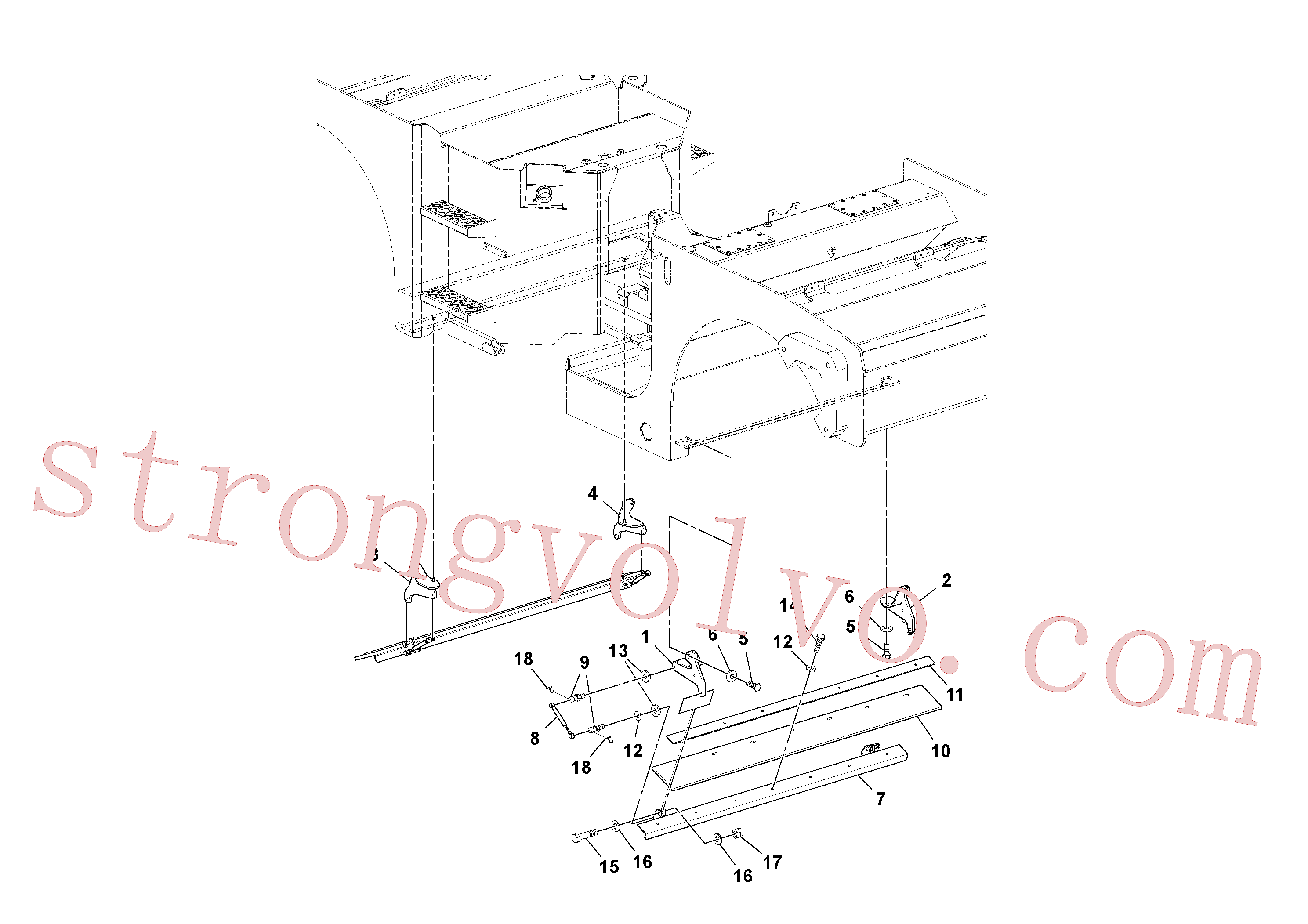 RM96733894 Volvo Instalação de raspador interior(1036606 Montagem)