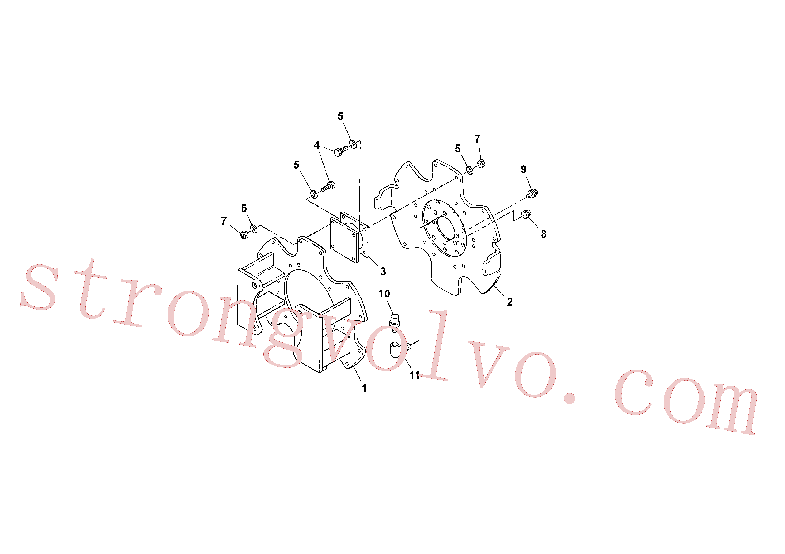 RM95922399 Volvo Conjunto de suporte(1036658 Montagem)