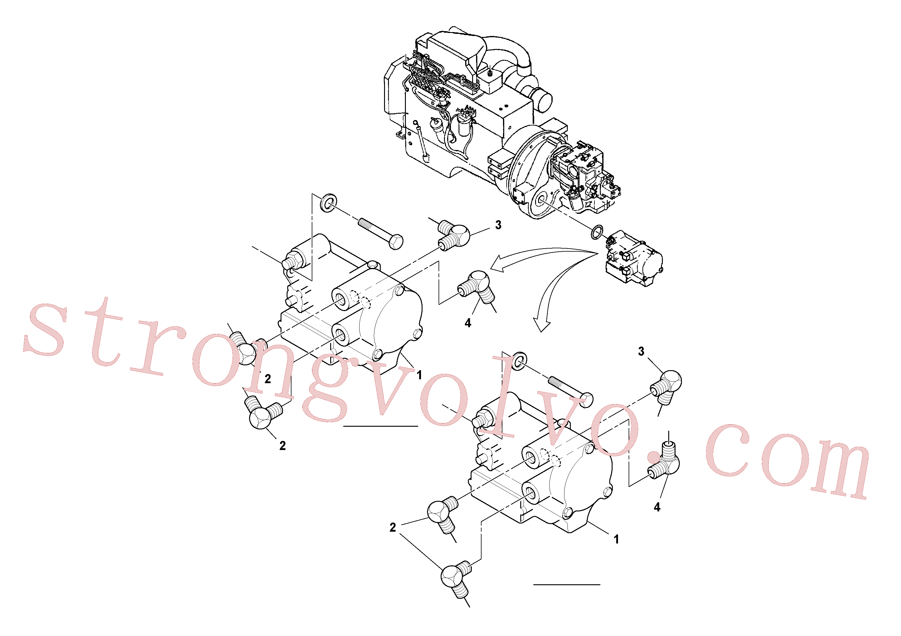 RM95280194 Volvo Conjunto de bomba de vibração(1036661 Montagem)