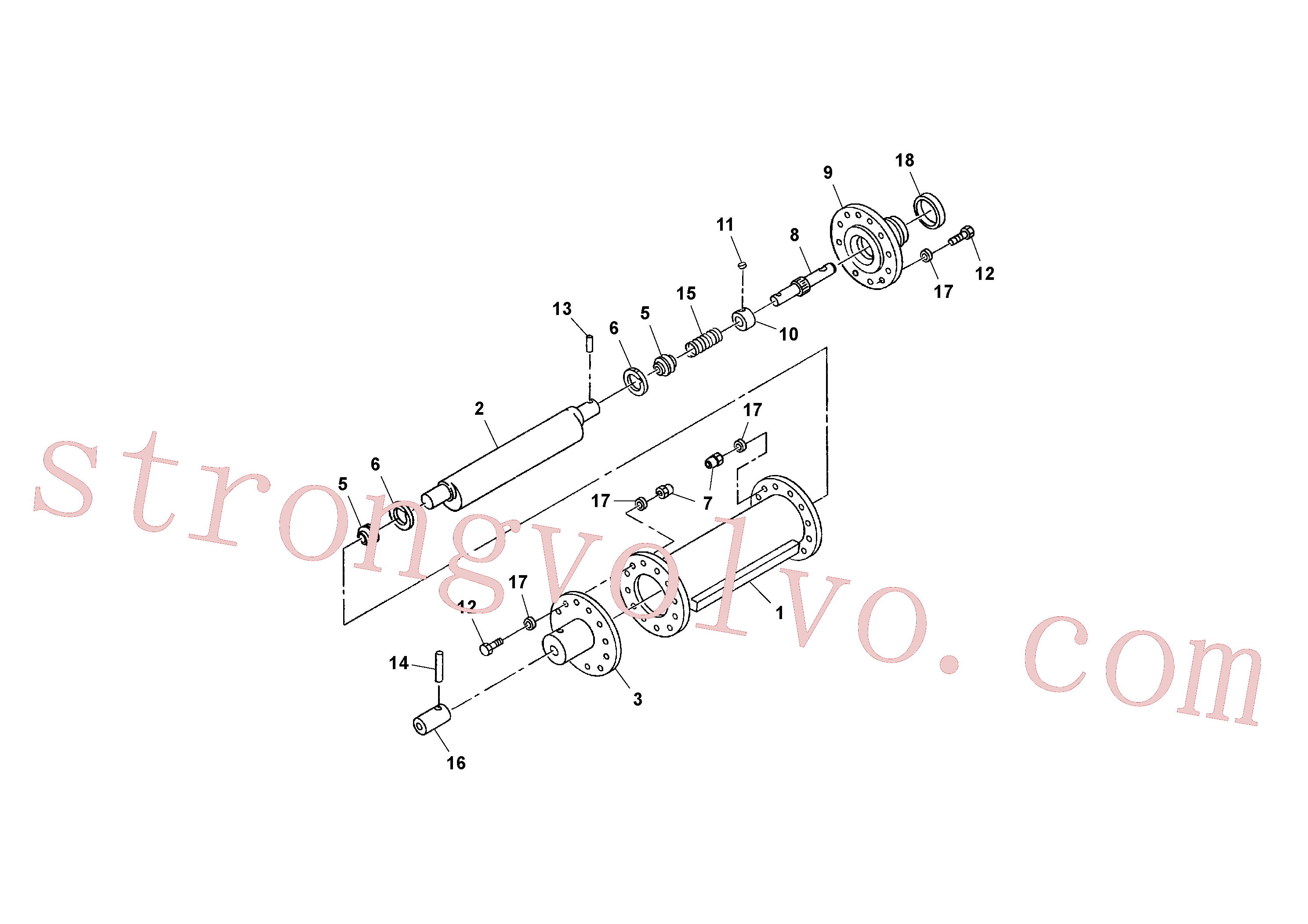 RM54606546 Volvo Conjunto de eixo excêntrico, Conjunto do excêntrico(1036764 Montagem)