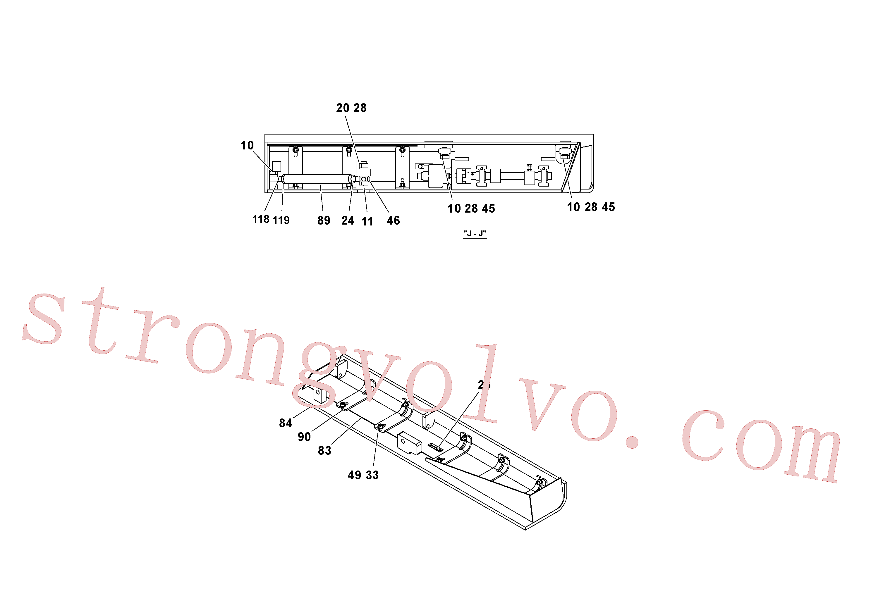 Volvo Acessórios para escavadeira RM20312922 Mancal Acessórios