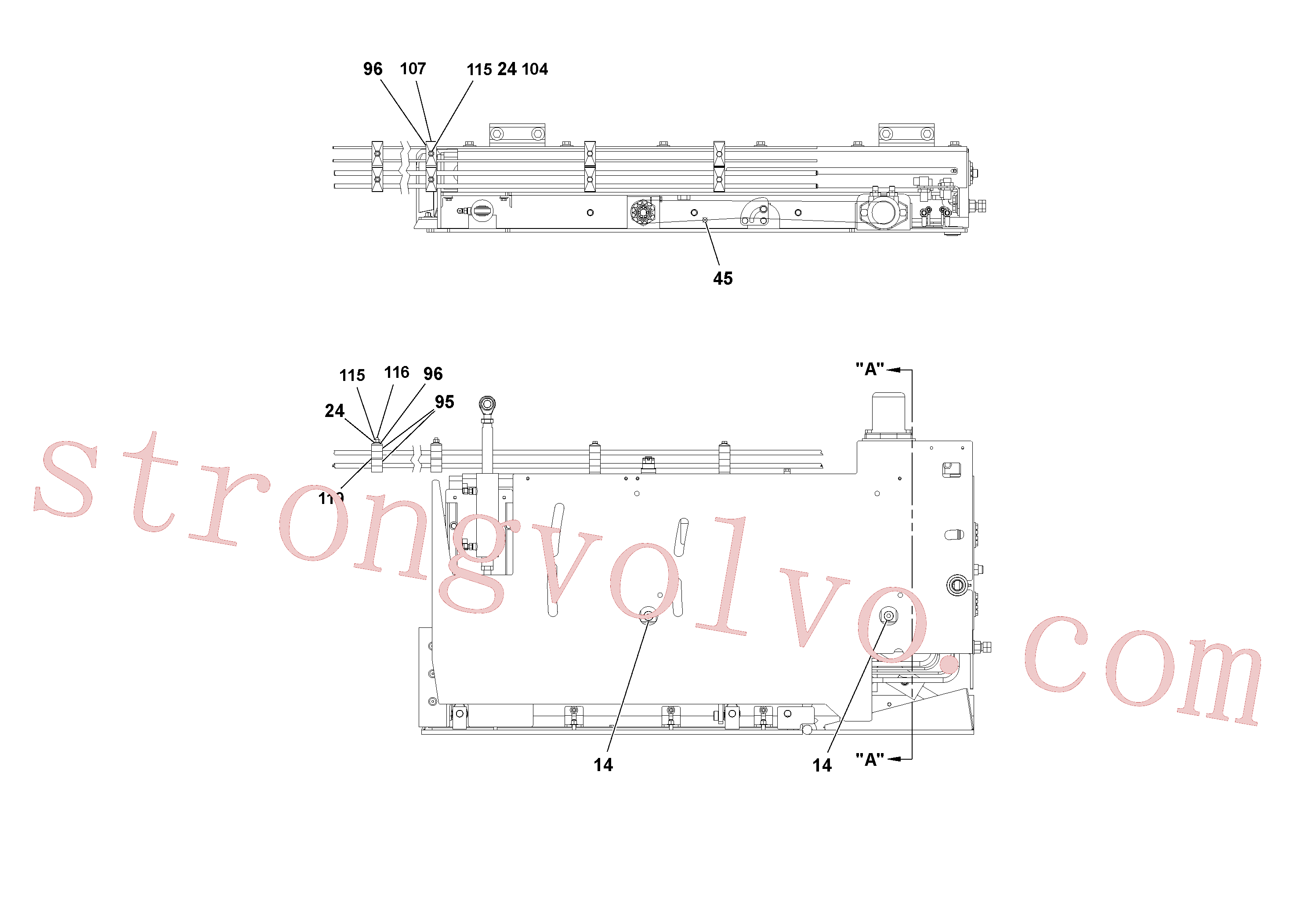 China Made RM95958955 Parafuso sextavado Volvo Acessórios para escavadeira