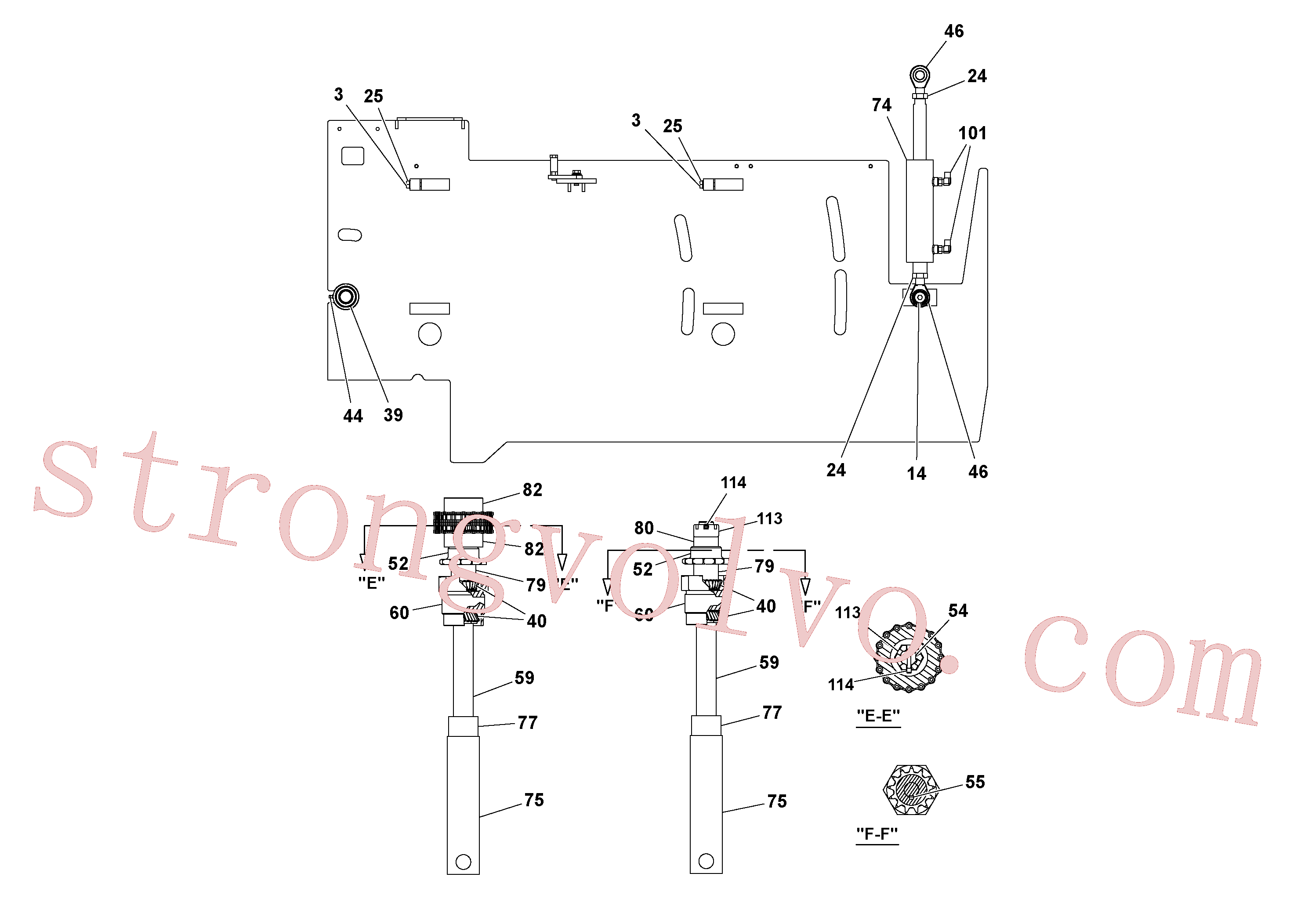 RM95923173 Porca Inscreva-se para Volvo Acessórios para escavadeira