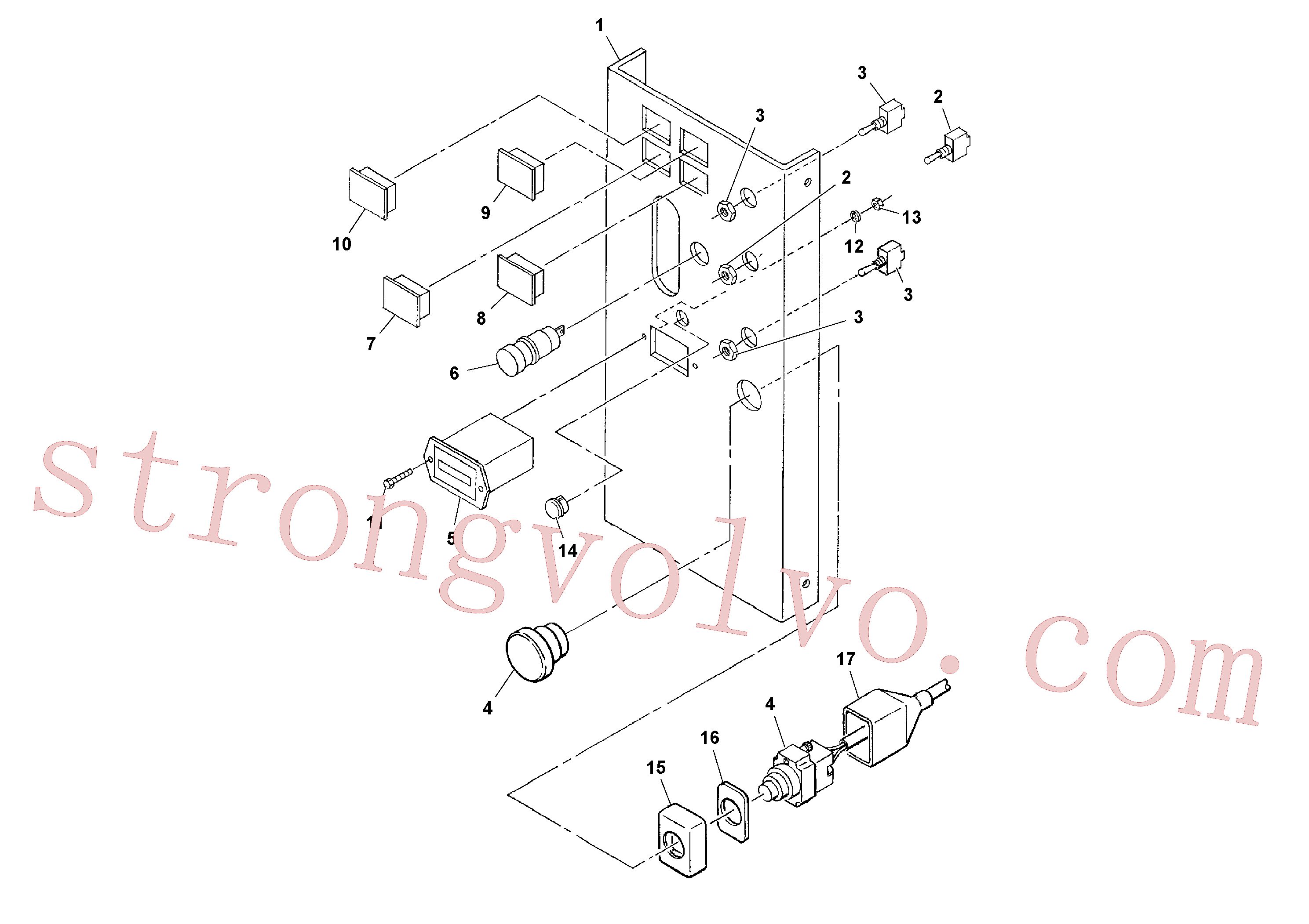 RM59108100 Volvo Conjunto do painel de comando(1037097 Montagem)