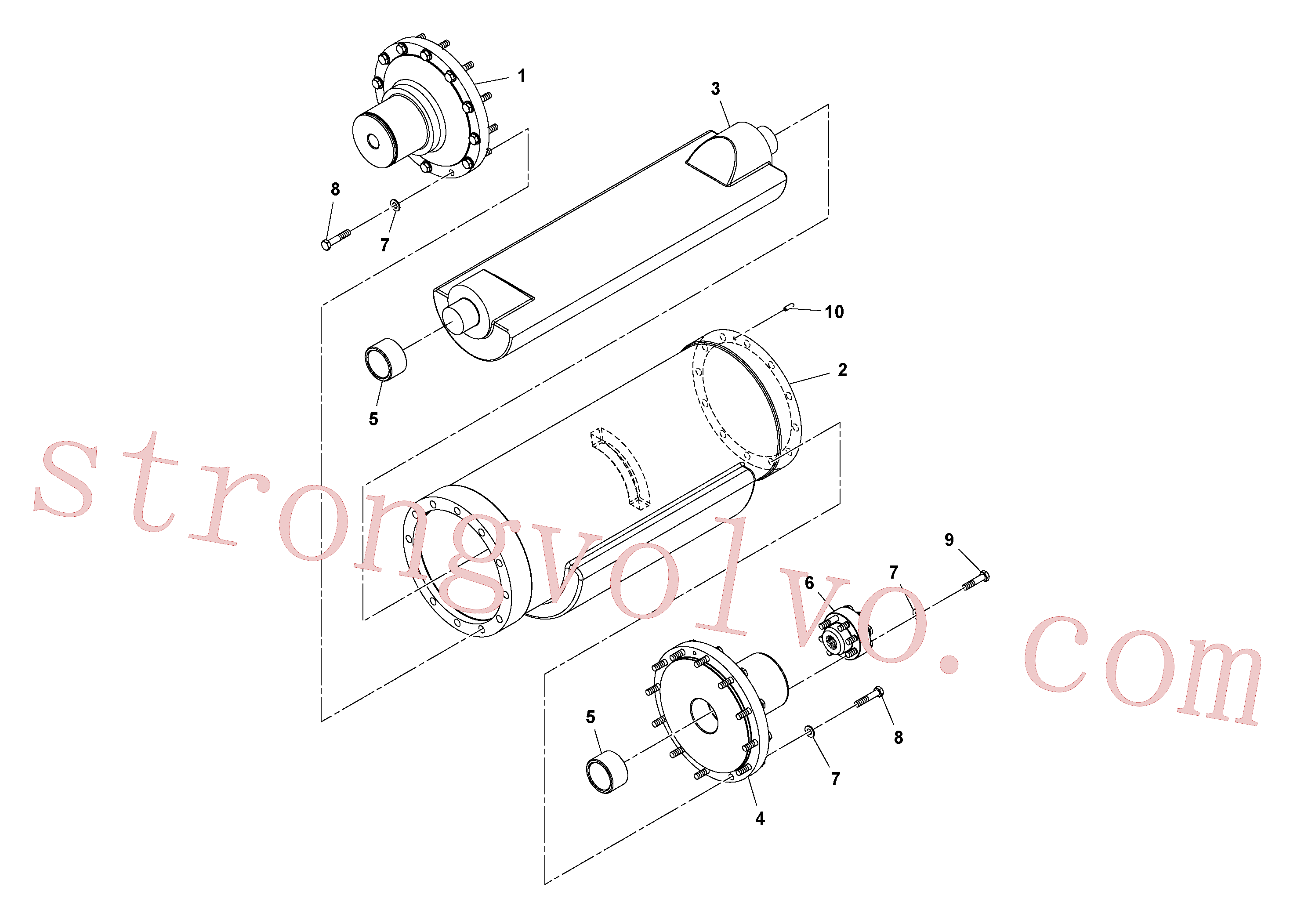 RM96702428 Volvo Conjunto do excêntrico, Conjunto de eixo excêntrico(1037209 Montagem)