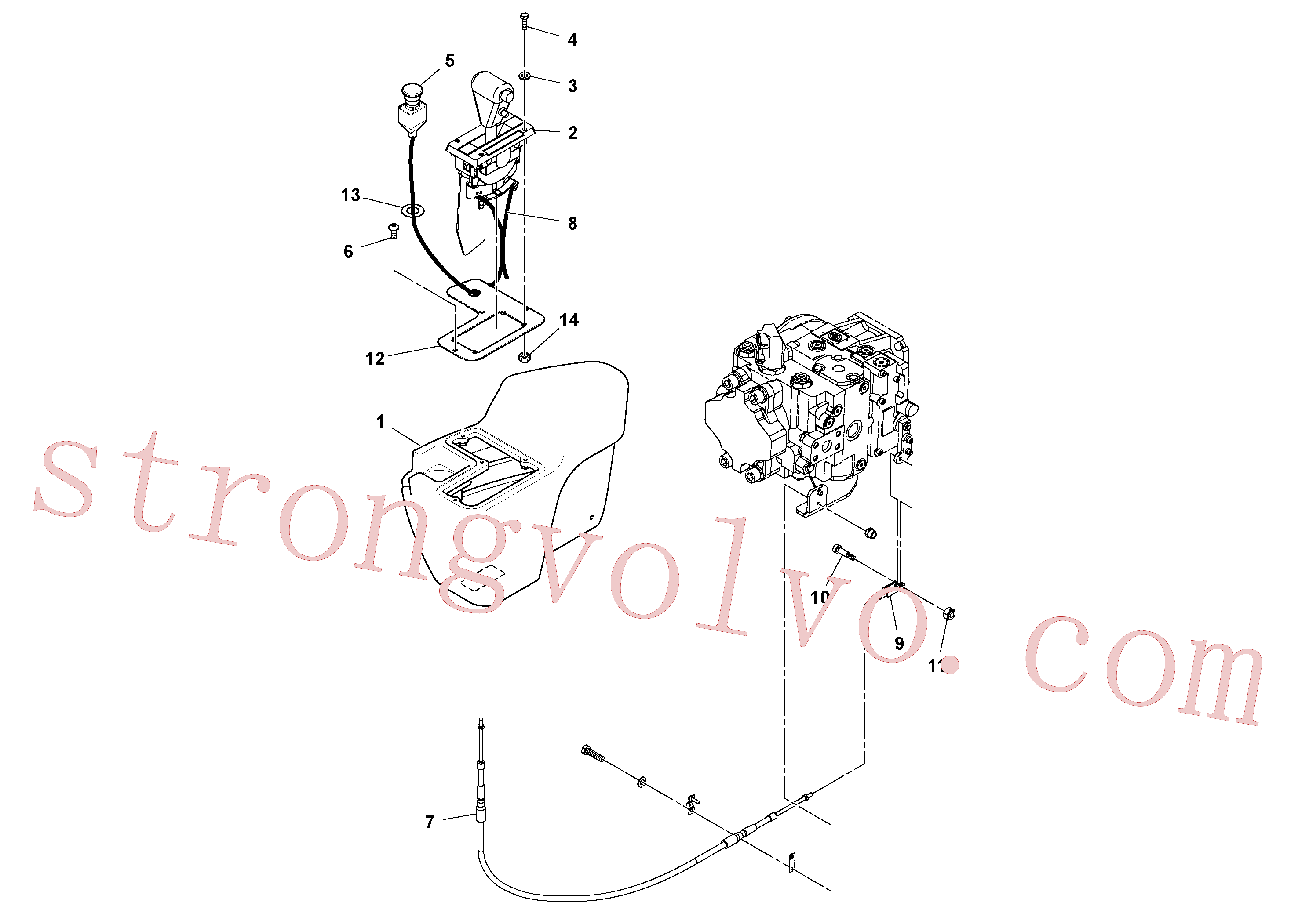 RM95860052 Volvo Conjunto do painel de comando, Conjunto da consola de comando(1037293 Montagem)