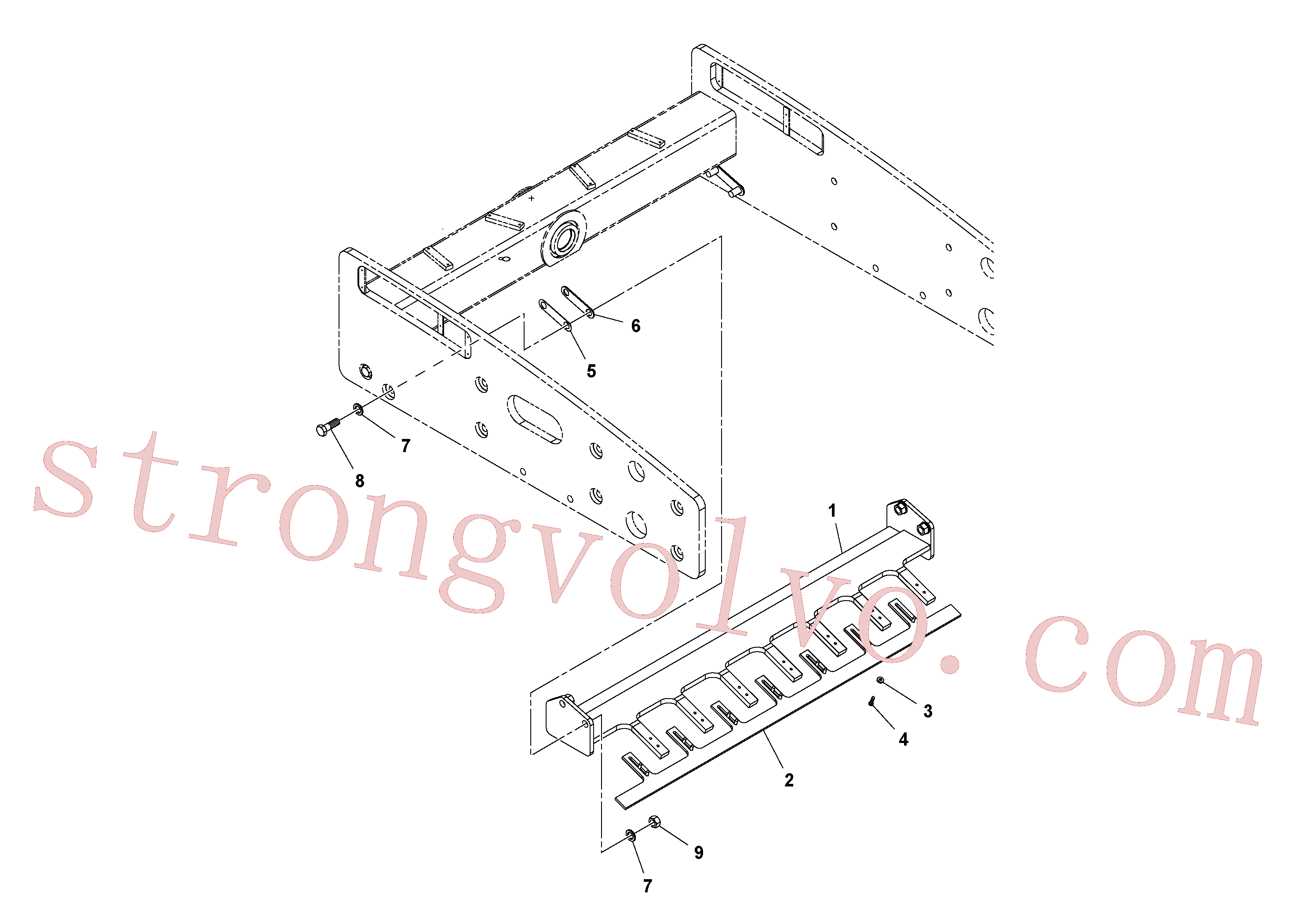 RM96701578 Volvo Instalação de raspador interior(1037297 Montagem)