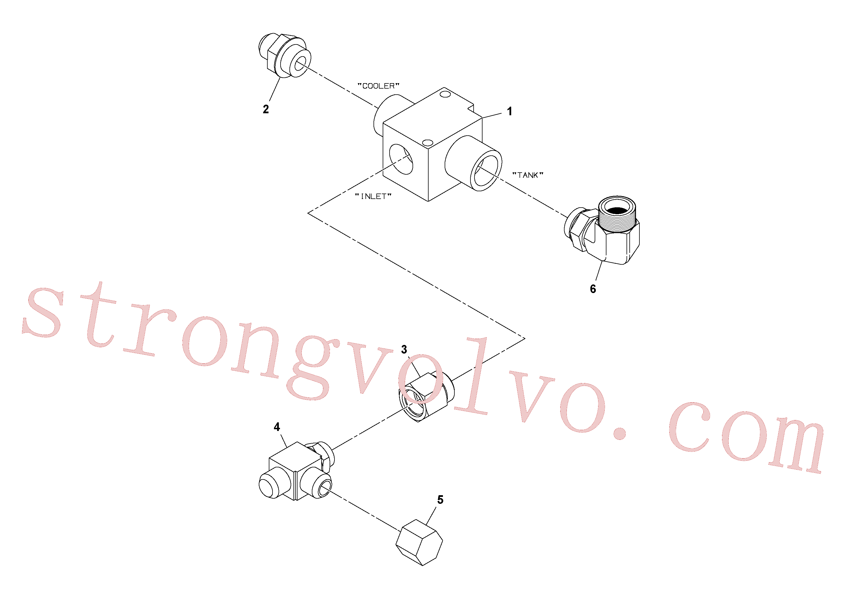 RM95829263 Volvo Instalação da válvula de derivação térmica(1037301 Montagem)