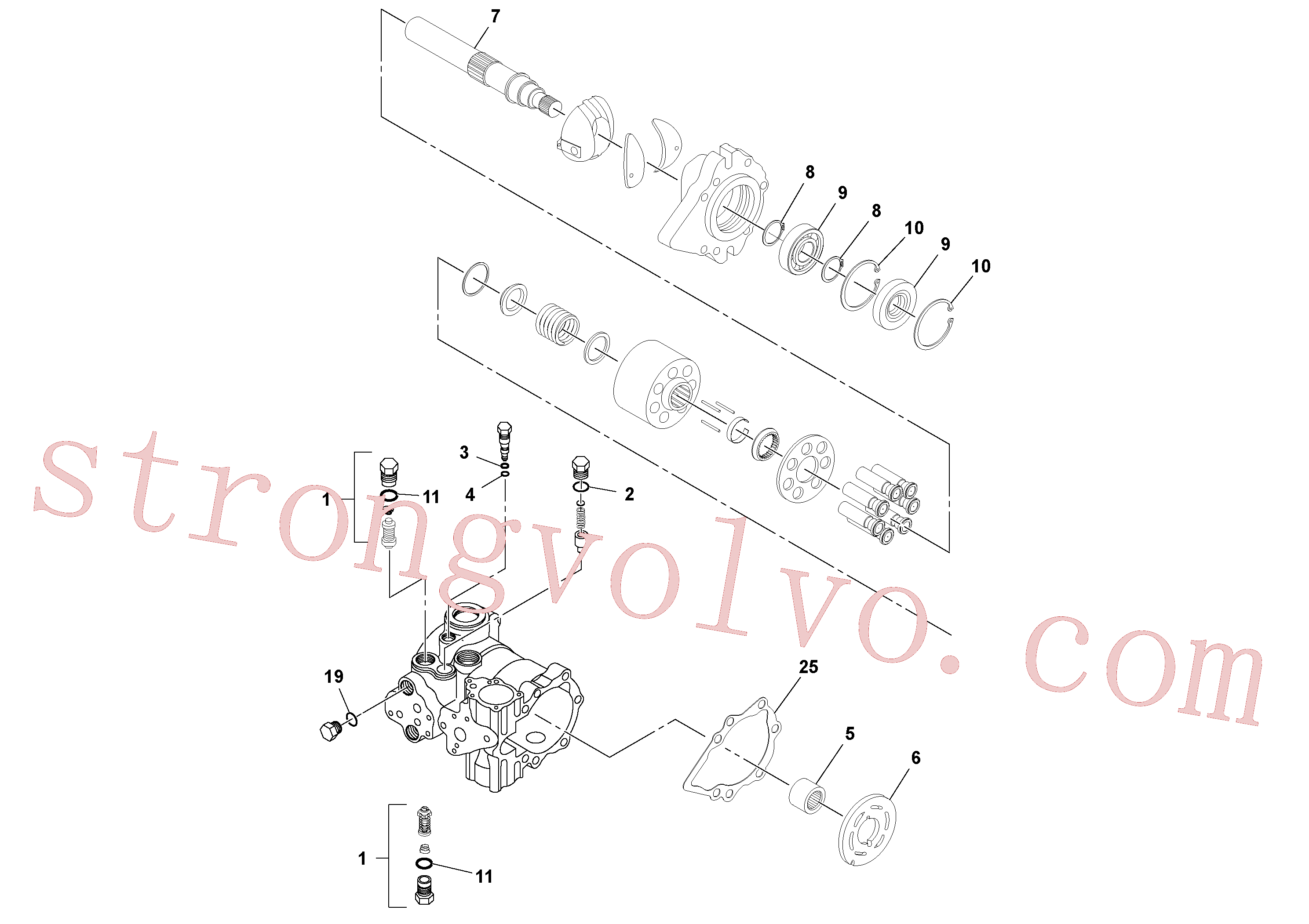 RM50278019 Volvo Bomba de vibração(1037327 Montagem)