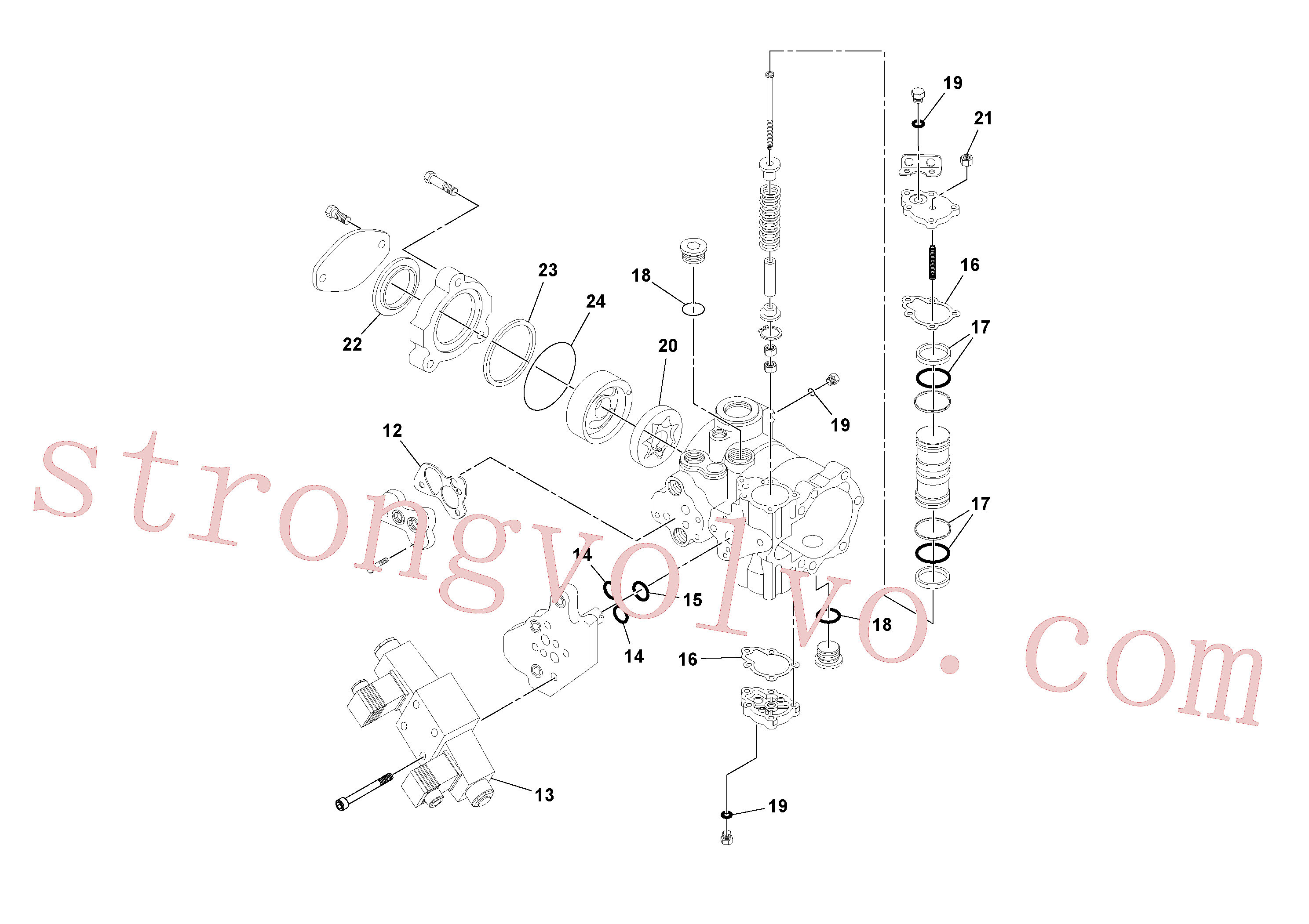 RM95210258 Volvo Bomba de vibração(1037328 Montagem)