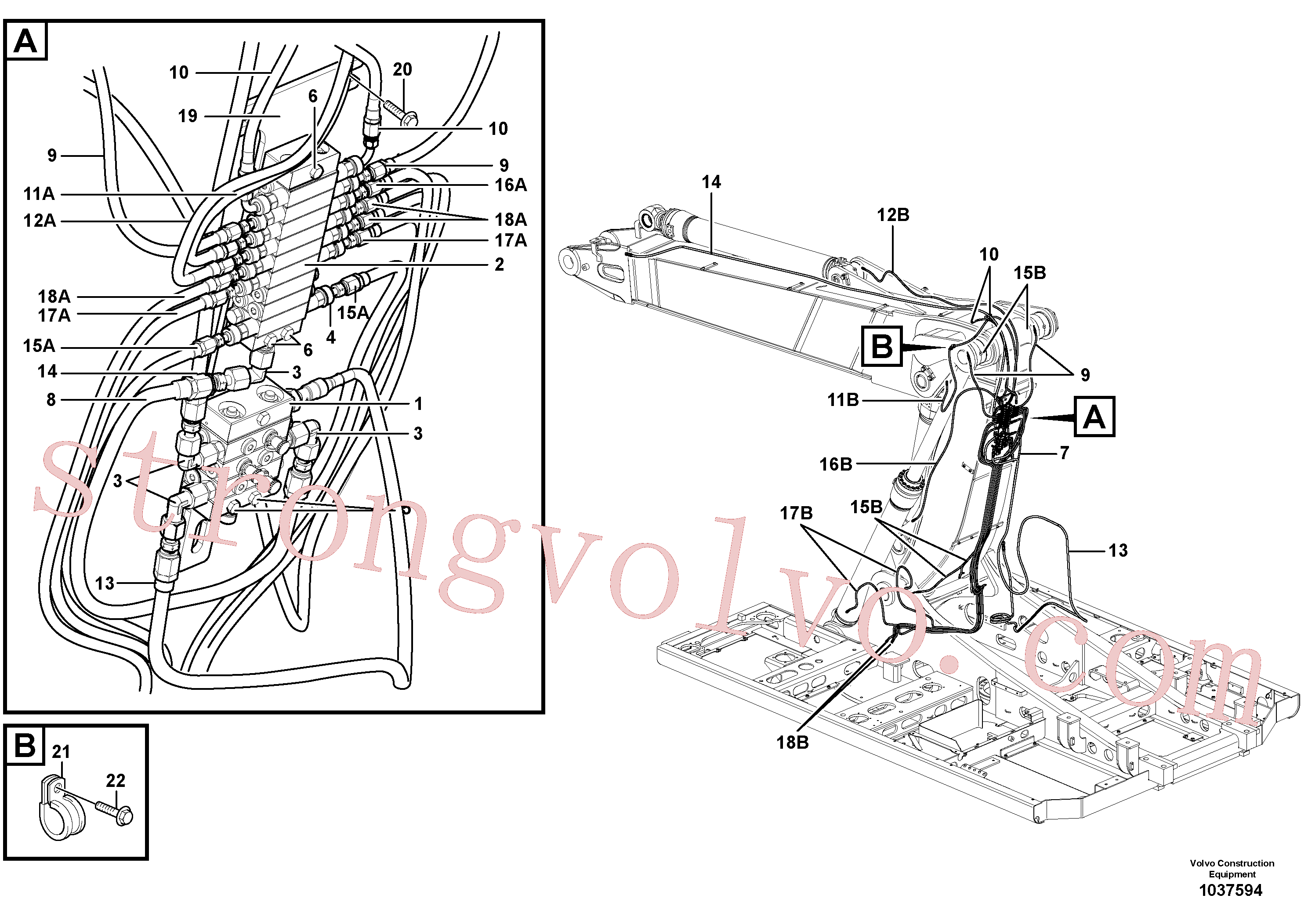 VOE14566065 Volvo Conjunto distribuidor, lança(1037594 Montagem)
