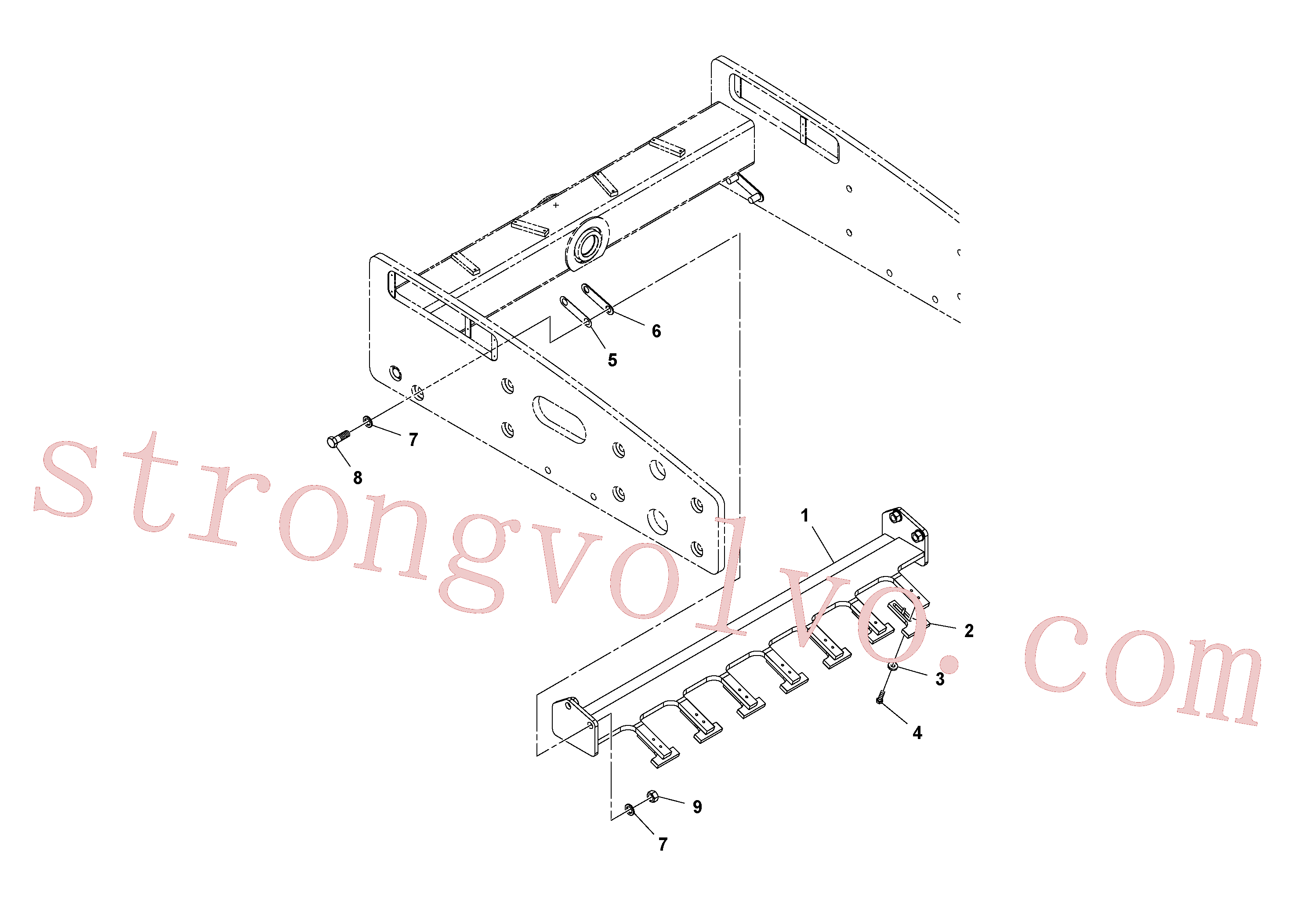 RM96701578 Volvo Instalação de raspador interior(1037610 Montagem)