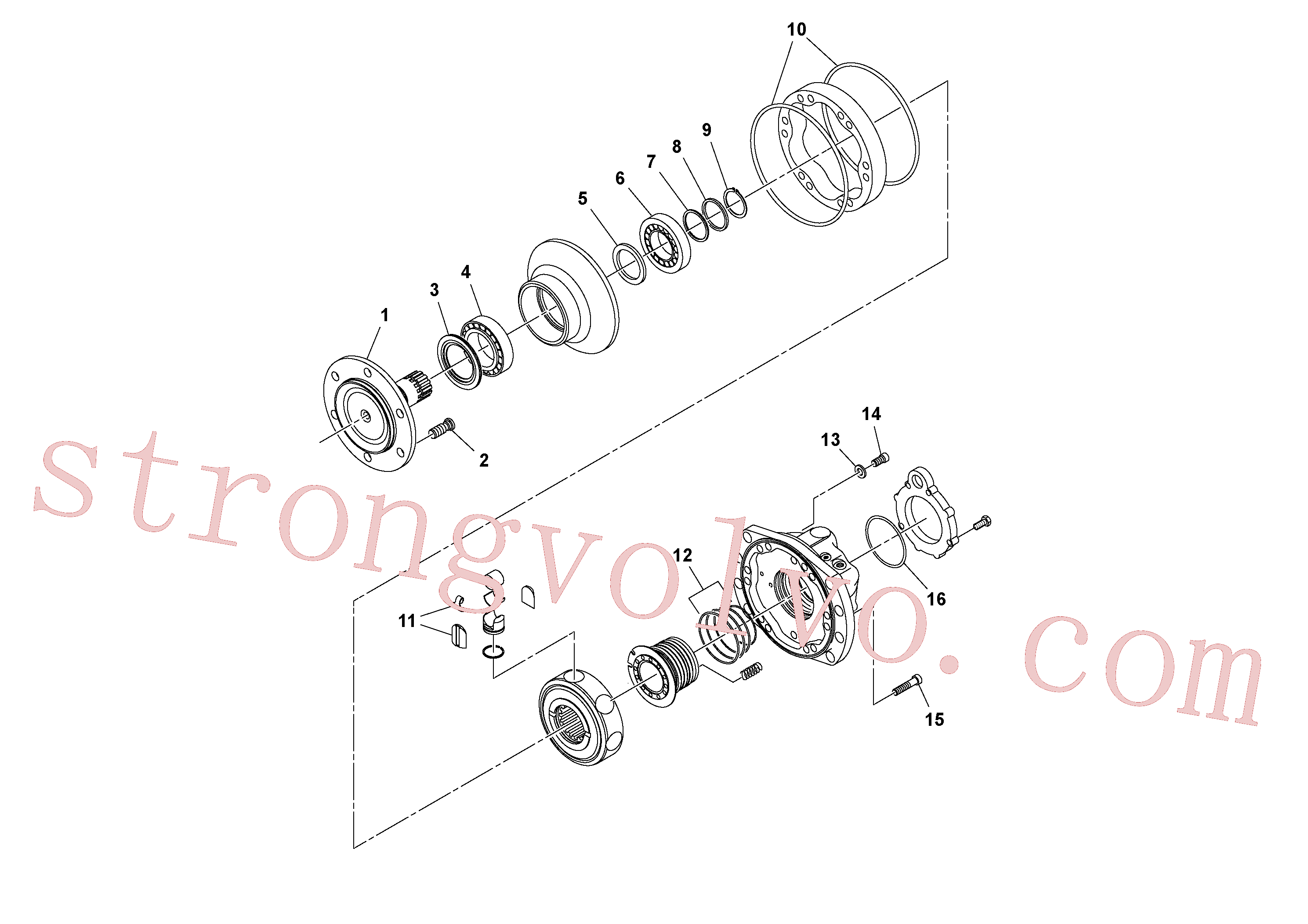 RM59902684 Volvo Motor da transmissão do tambor(1037936 Montagem)