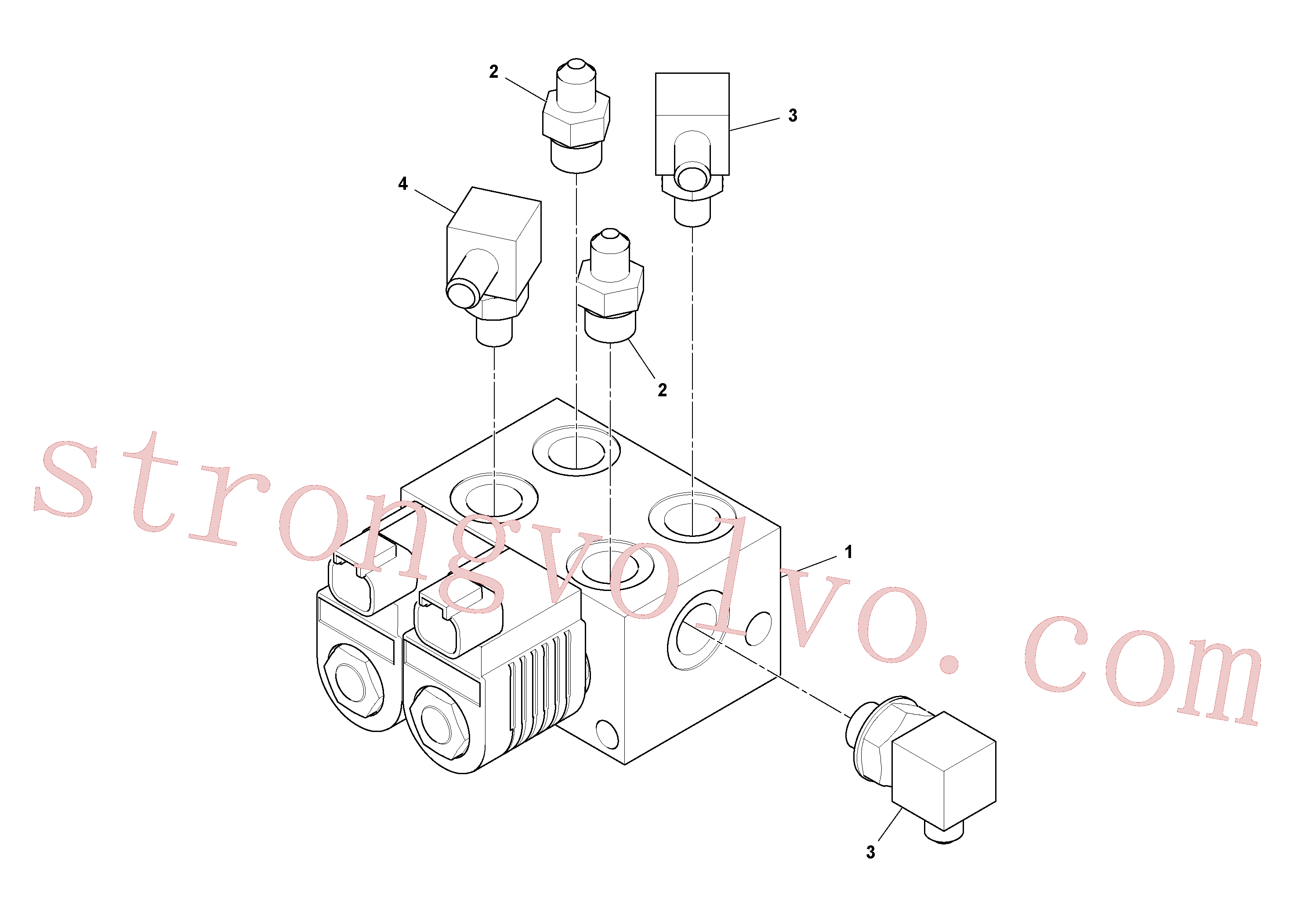 RM95371258 Volvo Conjunto de válvula de derivação do travão(1037969 Montagem)