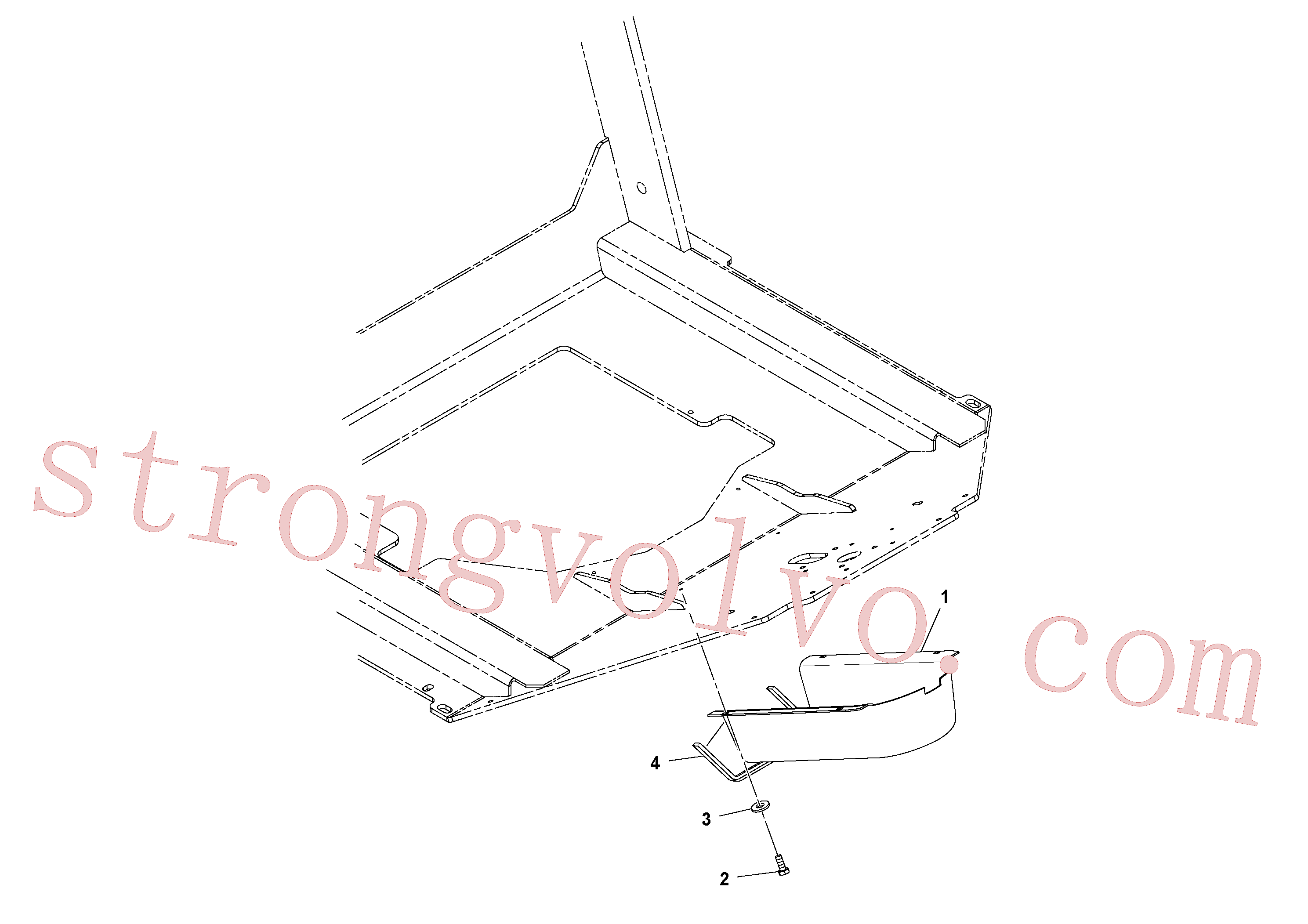 VOE50829654 Volvo Instalação de cobertura da mangueira(1038060 Montagem)