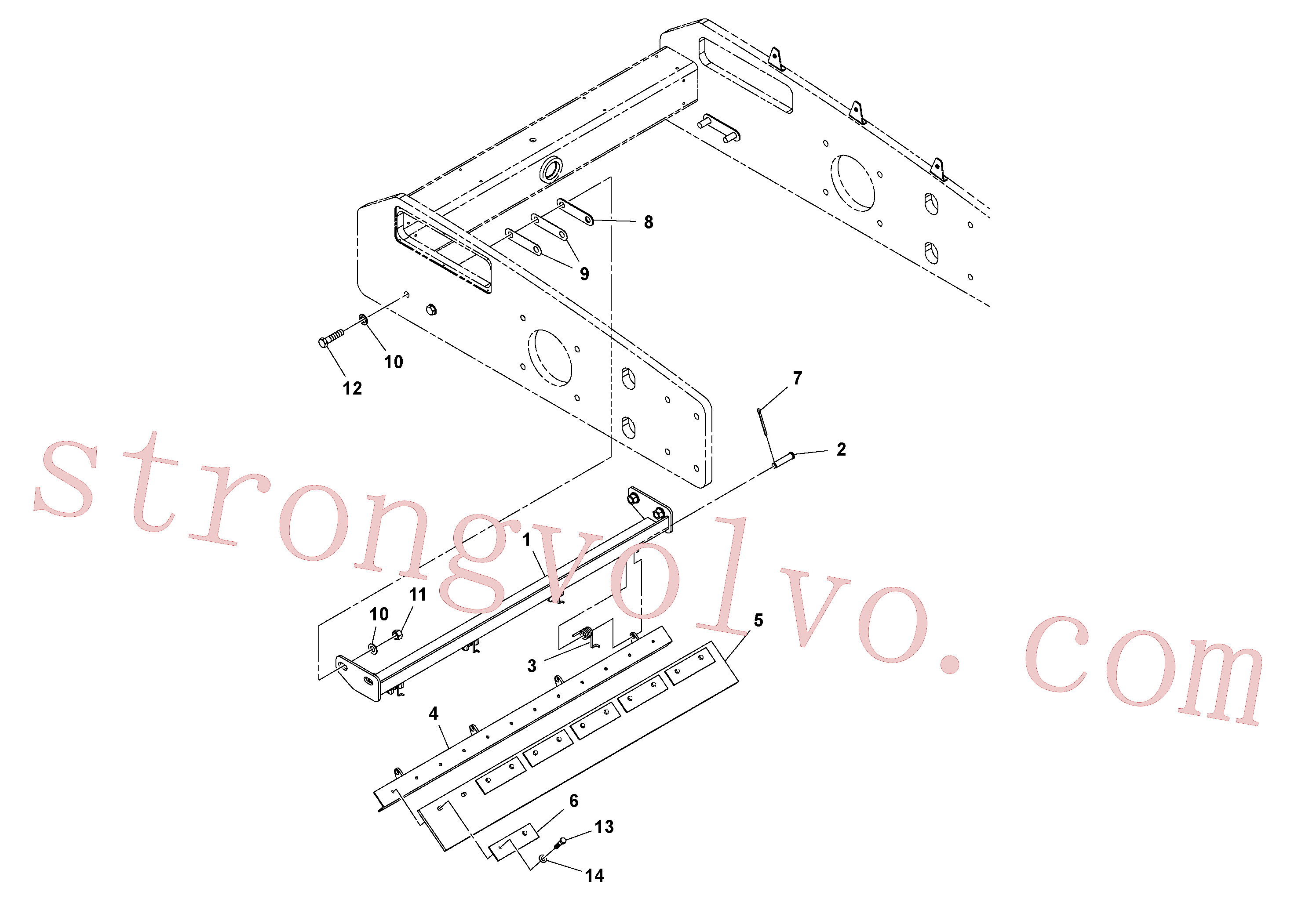 RM96727532 Volvo Instalação de raspador interior(1038307 Montagem)