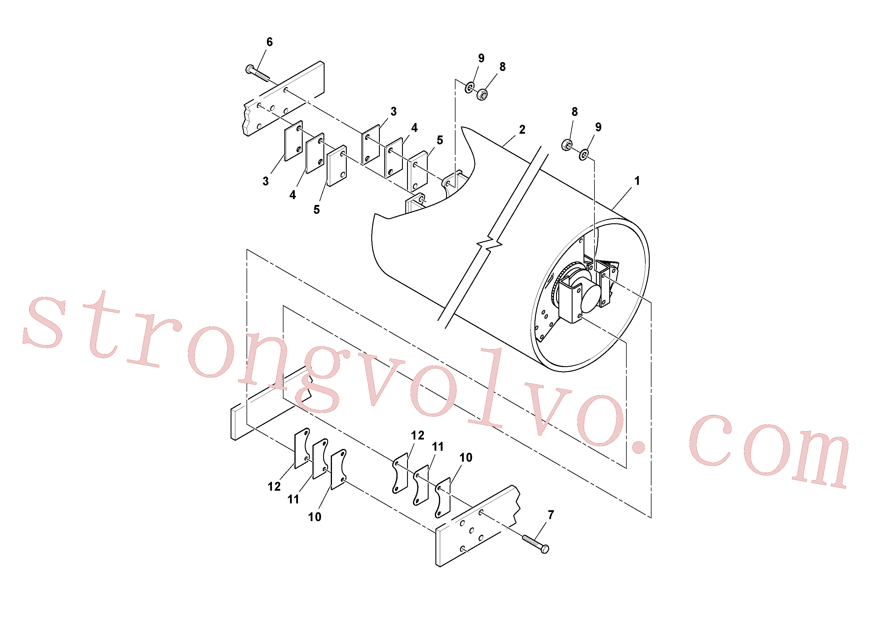 RM96715578 Volvo Instalação de tambor(1038345 Montagem)