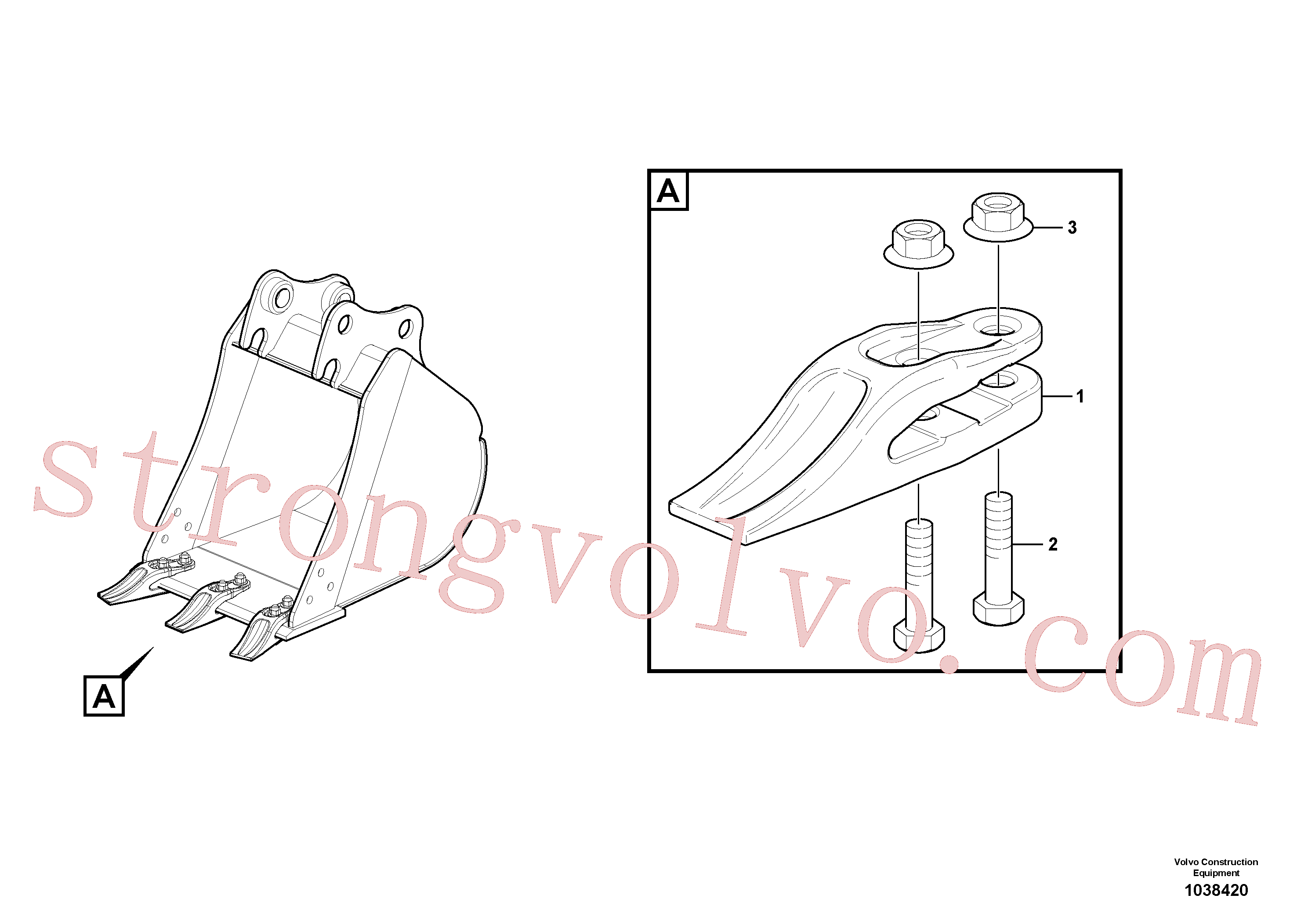 Volvo Acessórios para escavadeira VOE15613687 Caçamba normal Acessórios
