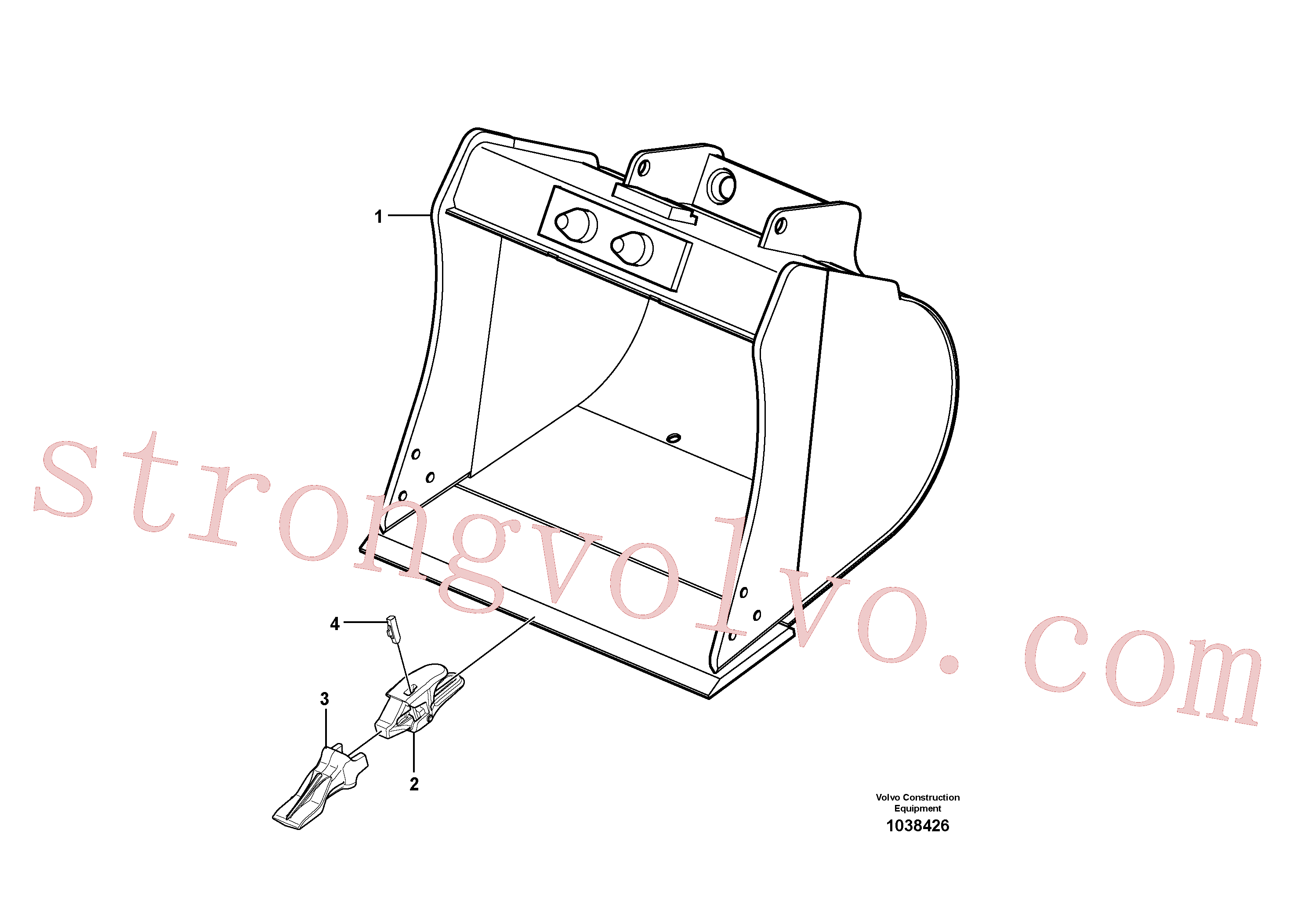 VOE15612525 Volvo Balde(1038426 Montagem)