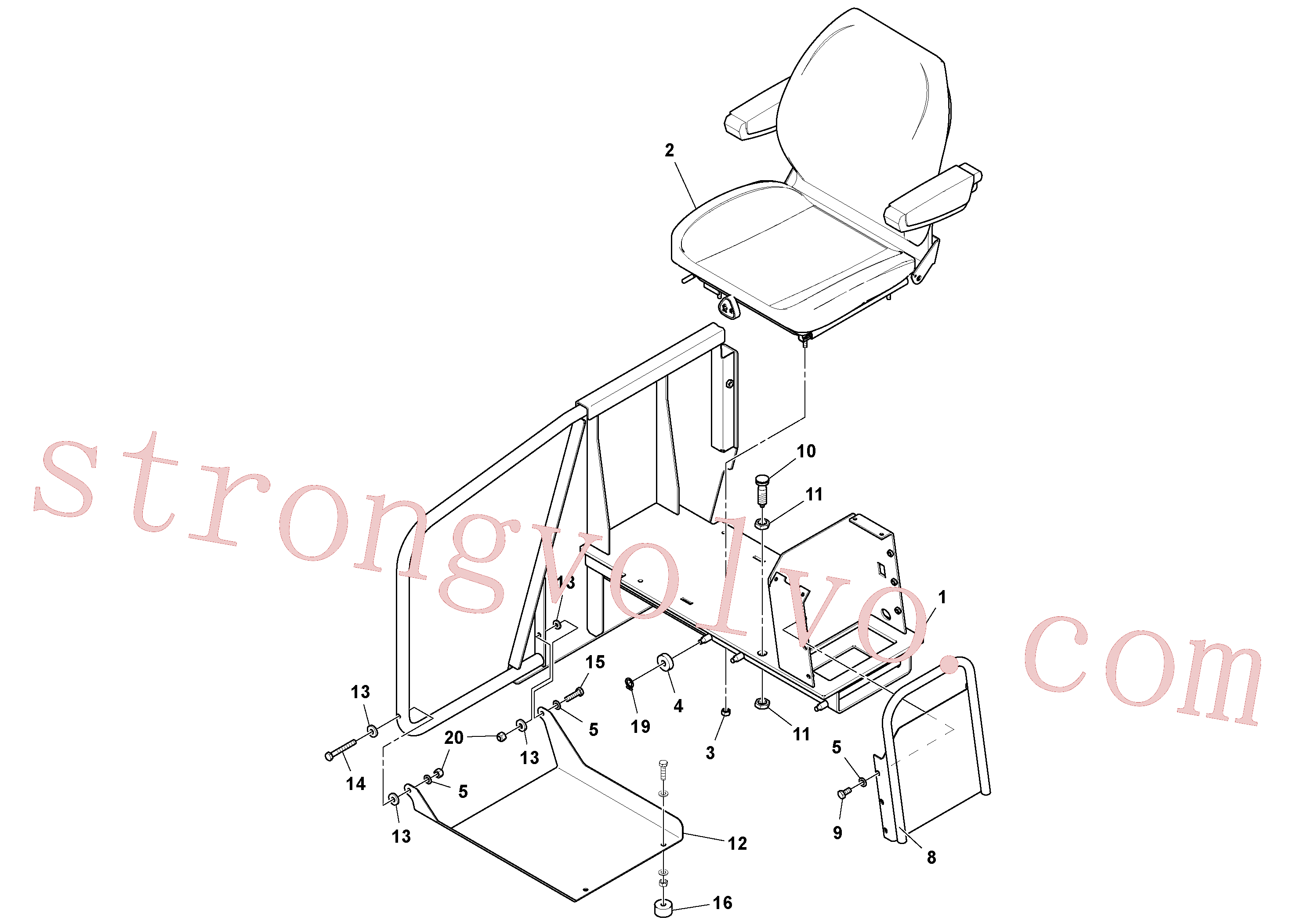 PJ4630017 Anel de fixação Inscreva-se para Volvo Acessórios para escavadeira