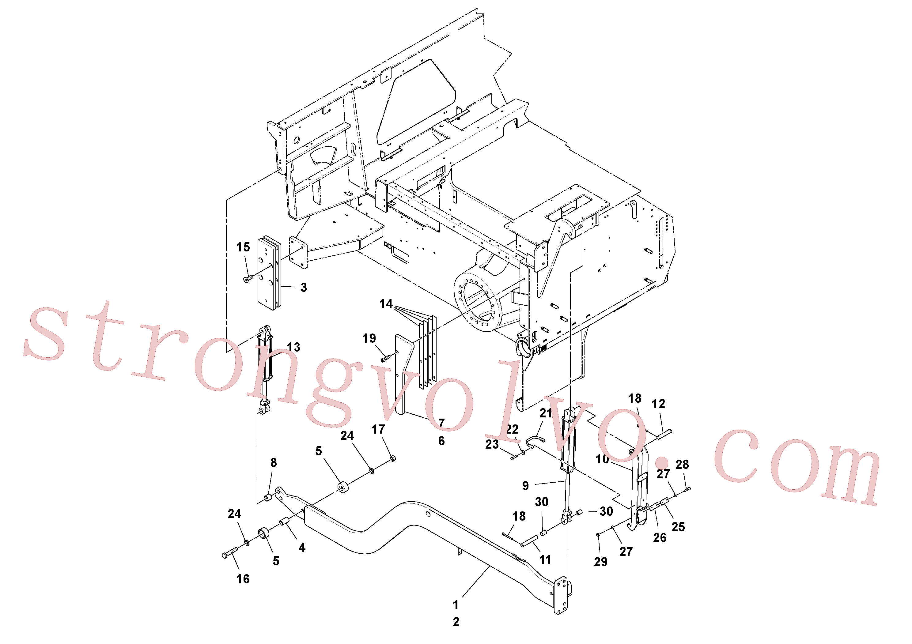 RM96705744 Parafuso sextavado Volvo escavadeira